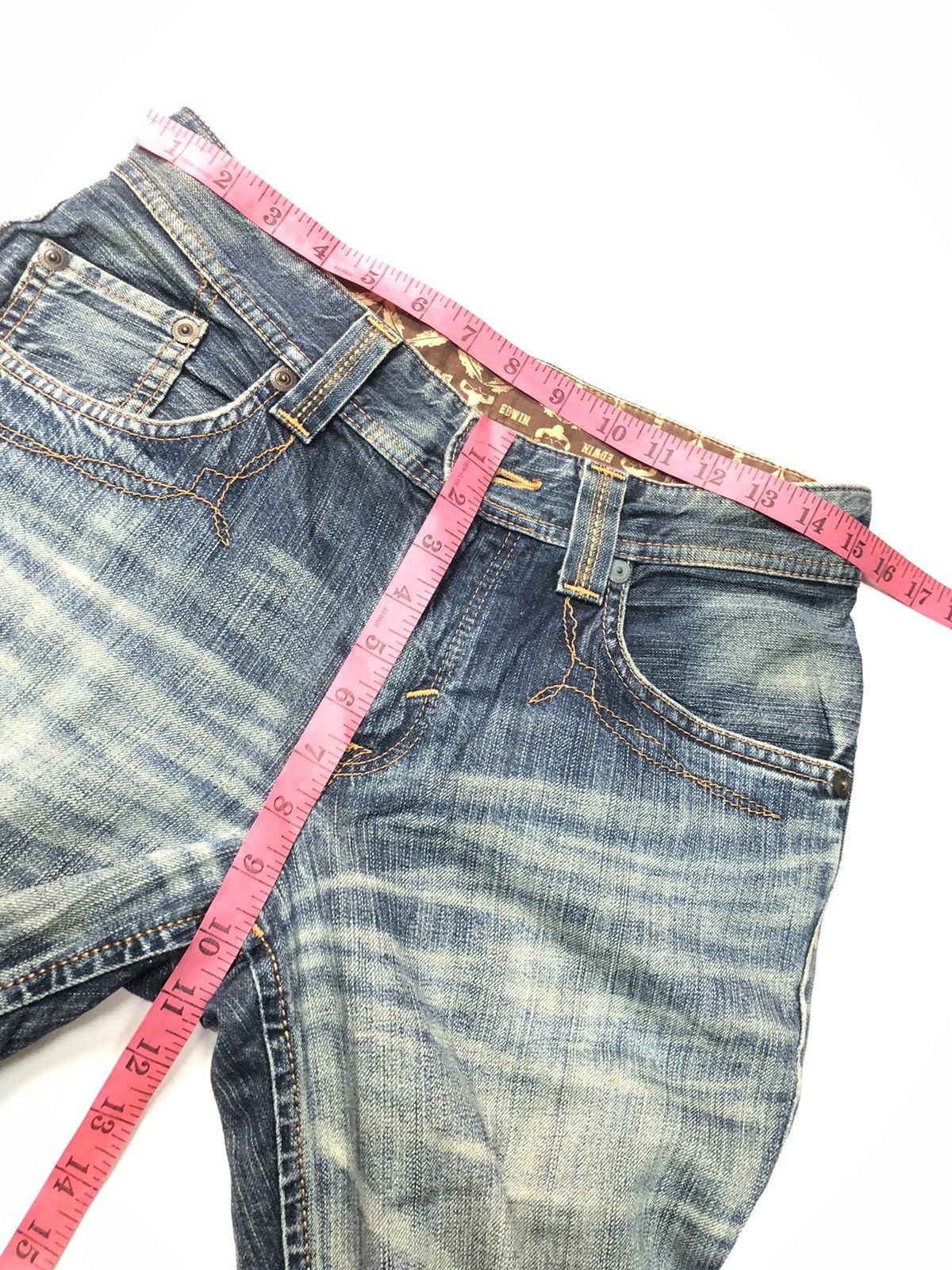 Edwin × Vintage VINTAGE EDWIN BLUE WASH DISSTRESSED DENIM Size US 30 / EU 46 - 13 Thumbnail