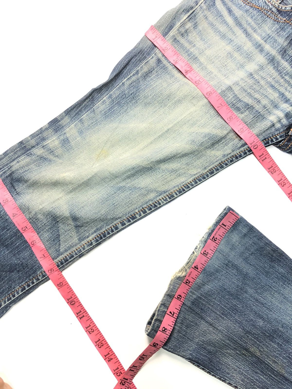 Edwin × Vintage VINTAGE EDWIN BLUE WASH DISSTRESSED DENIM Size US 30 / EU 46 - 15 Thumbnail