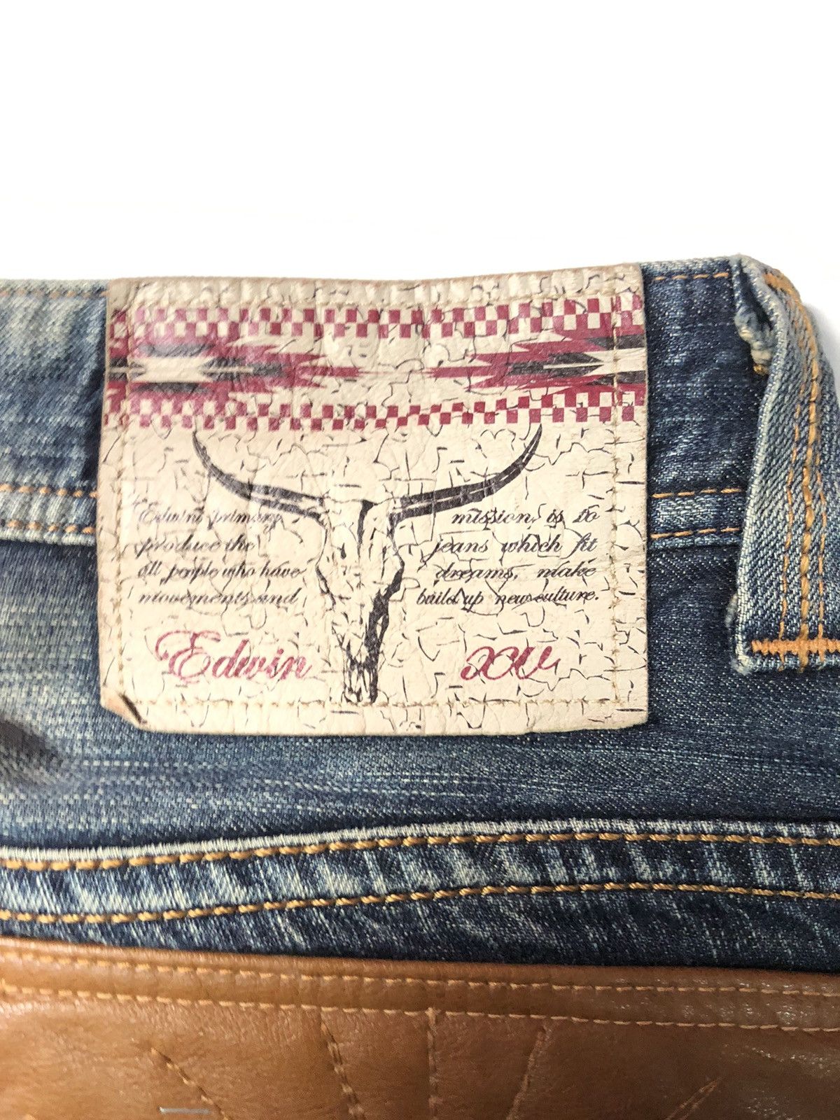 Edwin × Vintage VINTAGE EDWIN BLUE WASH DISSTRESSED DENIM Size US 30 / EU 46 - 11 Thumbnail