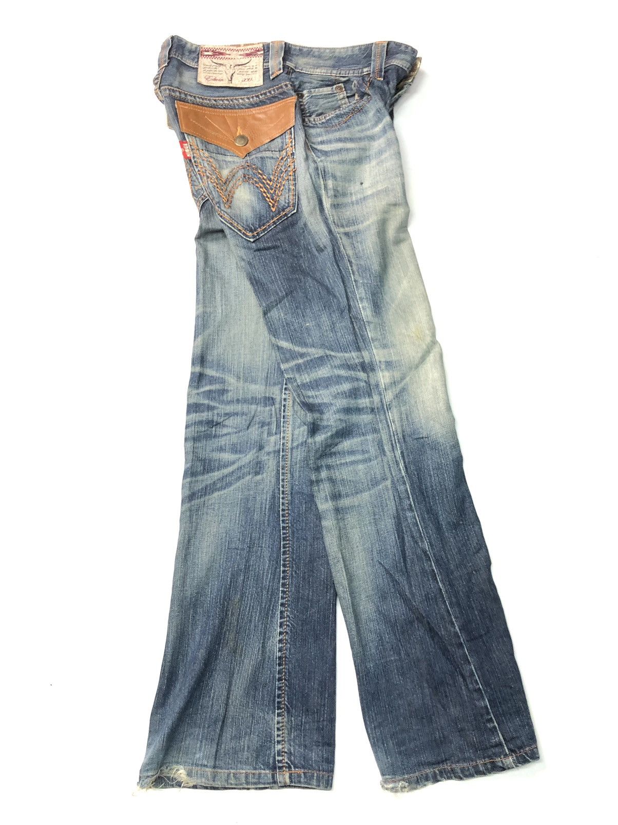 Edwin × Vintage VINTAGE EDWIN BLUE WASH DISSTRESSED DENIM Size US 30 / EU 46 - 1 Thumbnail