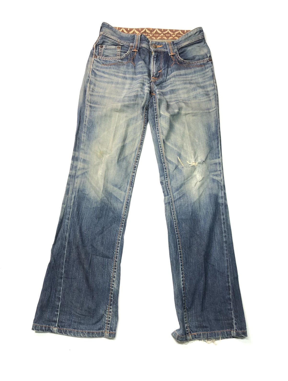 Edwin × Vintage VINTAGE EDWIN BLUE WASH DISSTRESSED DENIM Size US 30 / EU 46 - 3 Thumbnail