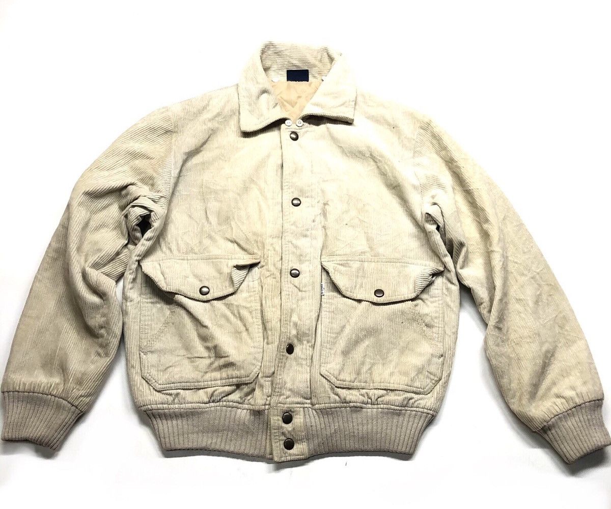 image of Big John Corduroy Bomber Jacket Japan in Cream, Men's (Size Large)