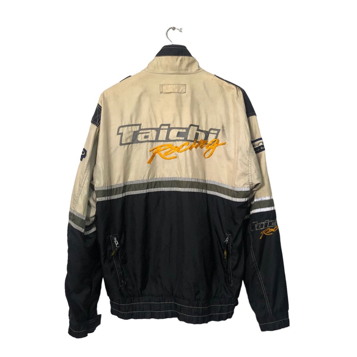 image of Vintage Rs Taichi Racing Embroidery Big Logo Zip Up Jacket in Black/Brown, Men's (Size XL)