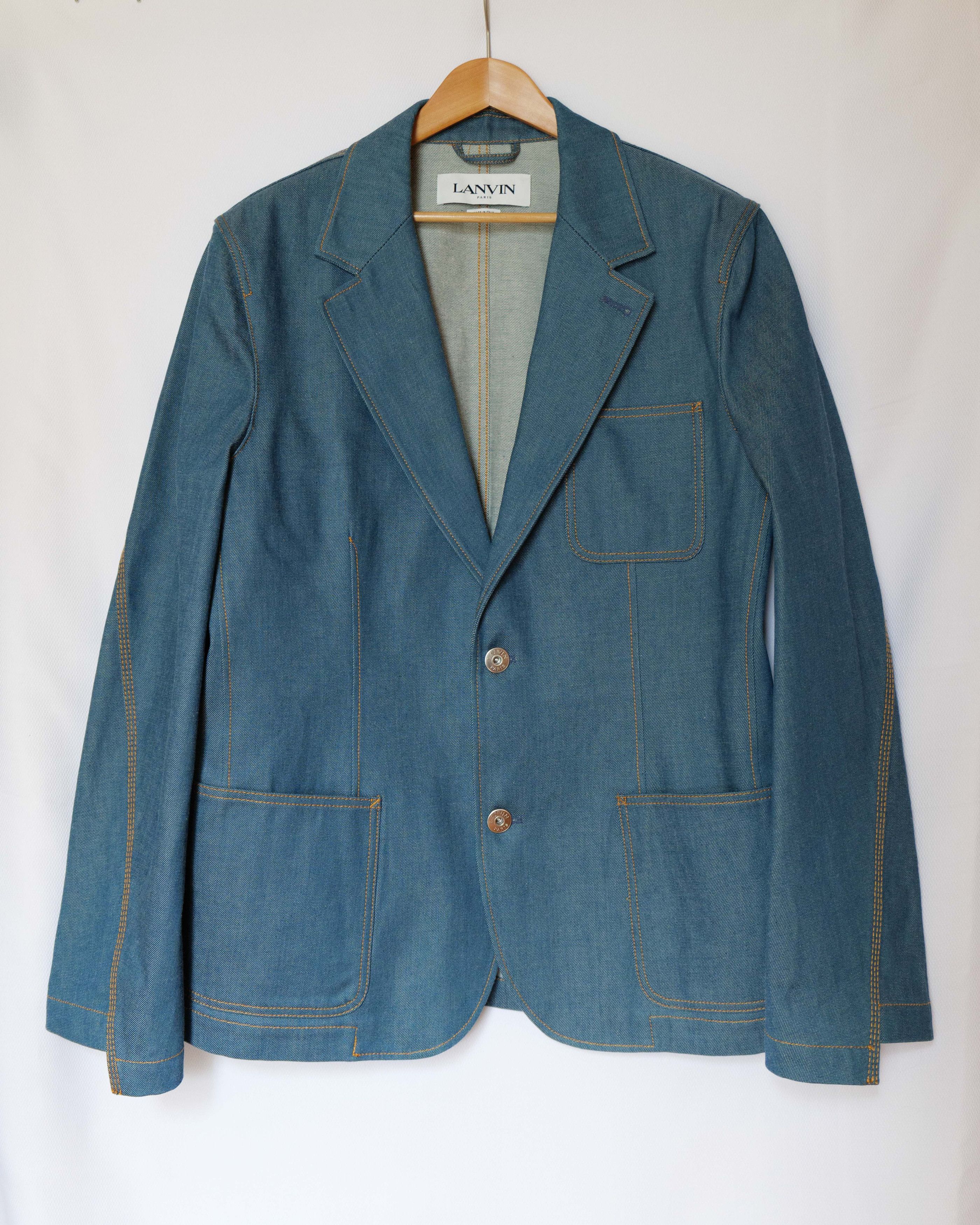 Lanvin AW19 denim jacket Size US XL / EU 56 / 4 - 1 Thumbnail