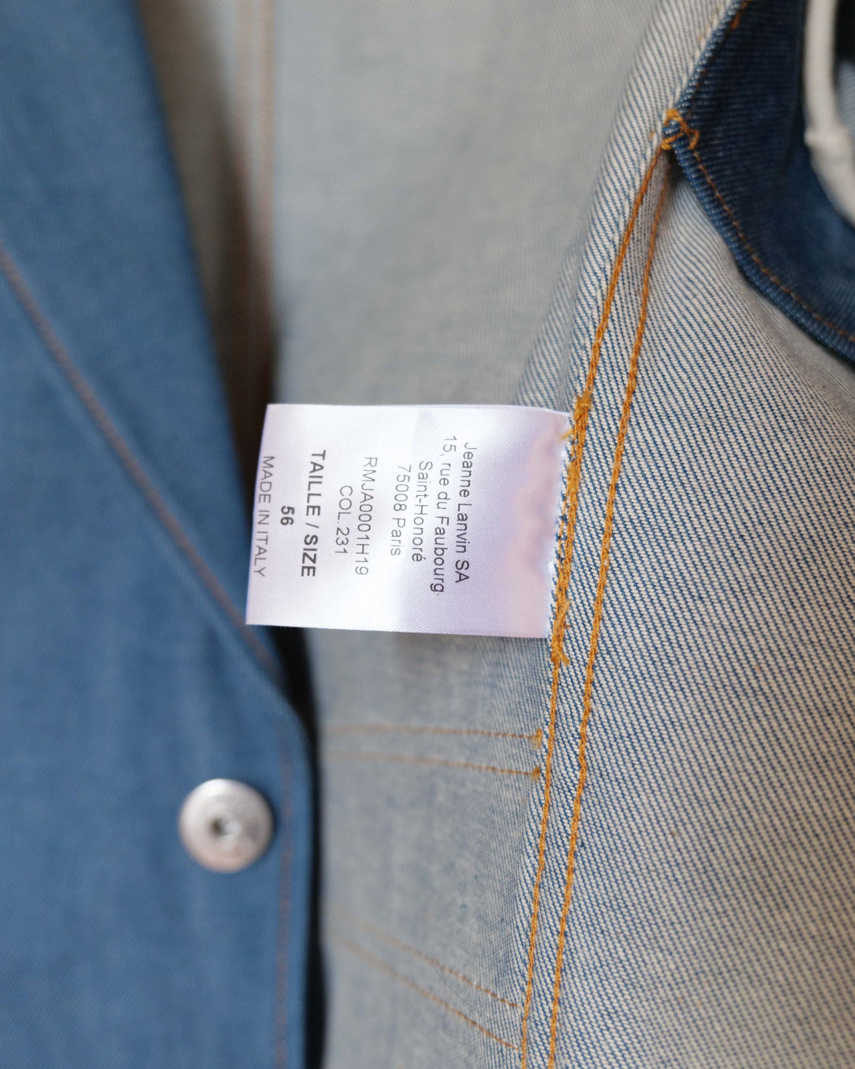 Lanvin AW19 denim jacket Size US XL / EU 56 / 4 - 7 Thumbnail