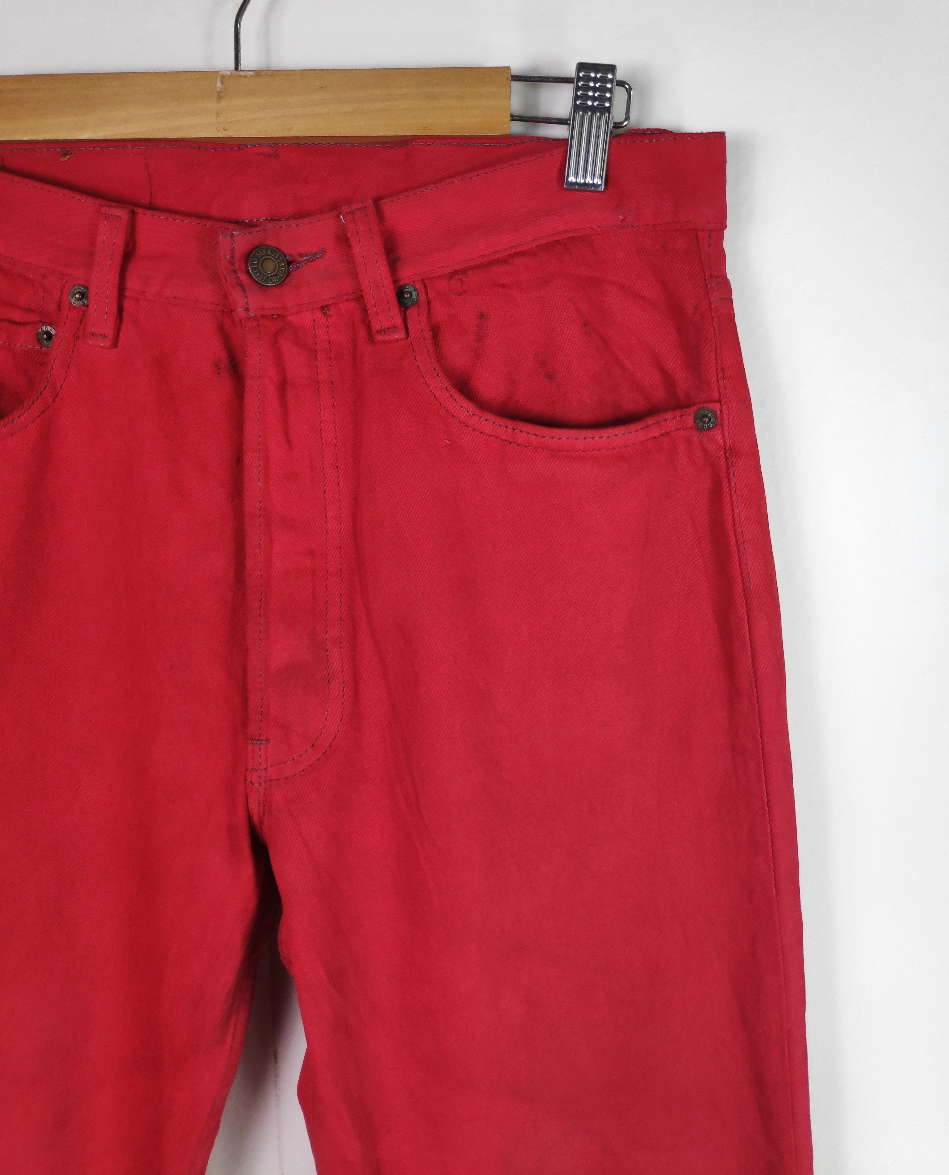 Levi's Vintage Levis 501 Red Jeans Denim levis 501 USA Hypebeast Size US 32 / EU 48 - 10 Thumbnail
