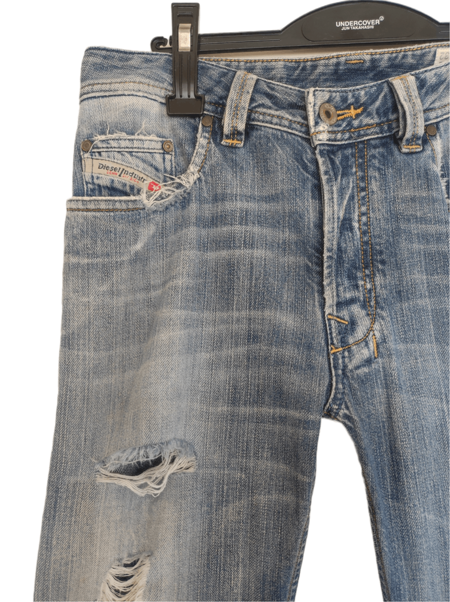 Diesel × Vintage Diesel Industries Diesel Levan Distressed Patched Denim Size US 30 / EU 46 - 8 Thumbnail