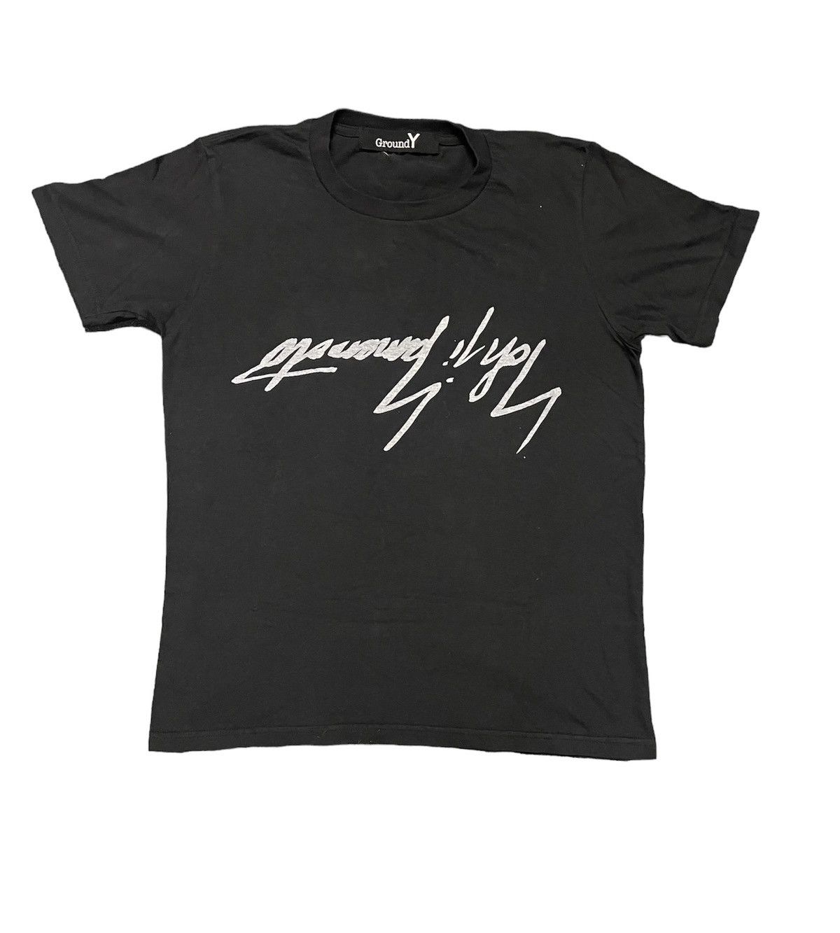 image of Archival Clothing x Groundy Ground Y Spellout Tee in Black, Men's (Size Medium)