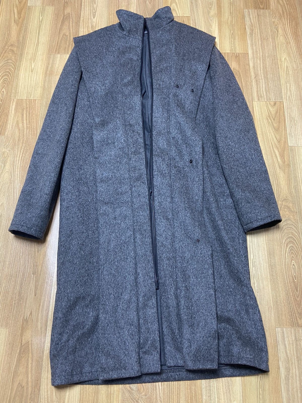 Raf Simons 48 Raf Simons aw00 CONFUSION alpaca wool zip up hoodie coat Size US M / EU 48-50 / 2 - 2 Thumbnail
