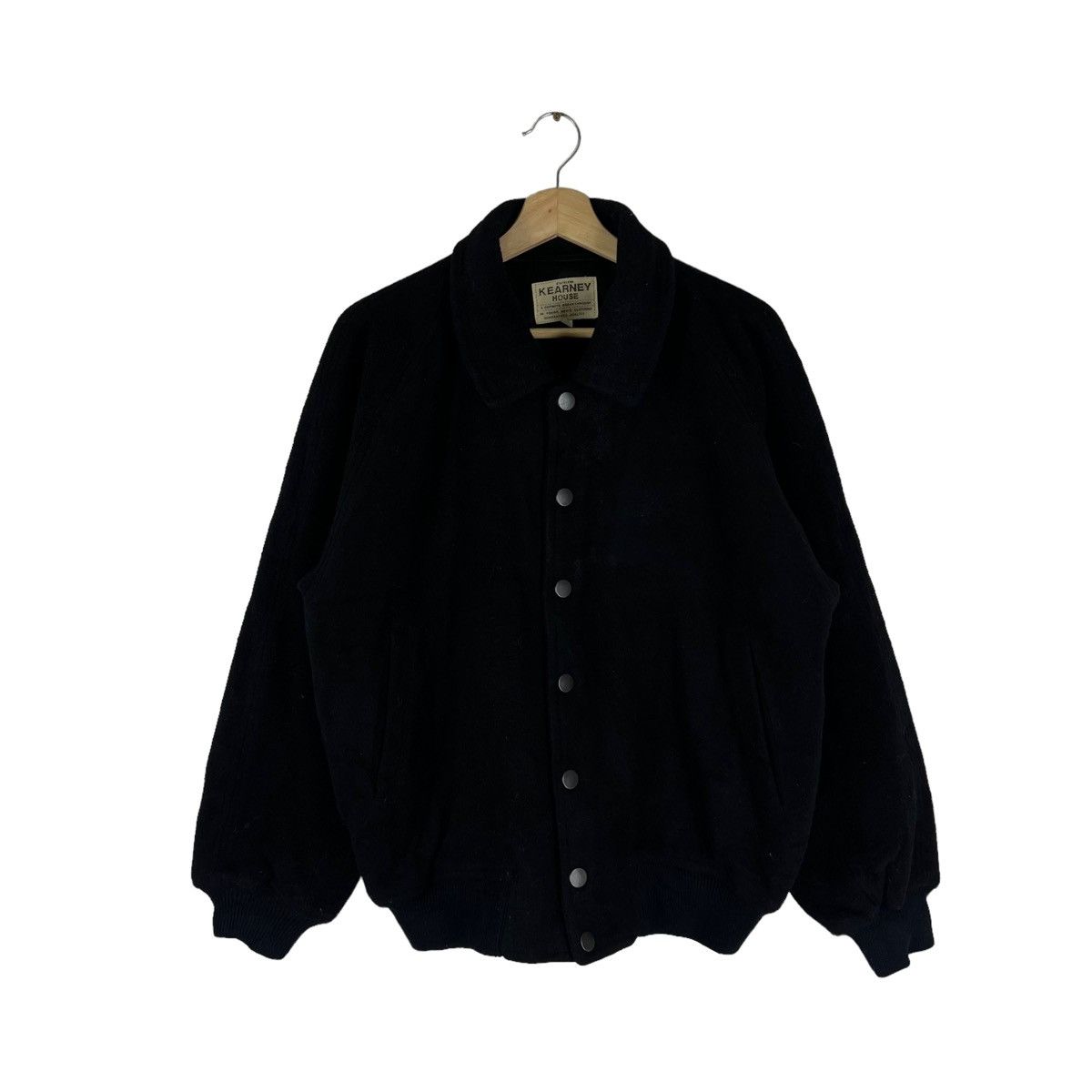 Japanese Brand VINTAGE WOOL VARSITY JACKET KEARNEYHOUSE ISSEY MIYAKE DESIGN Size US M / EU 48-50 / 2 - 1 Thumbnail