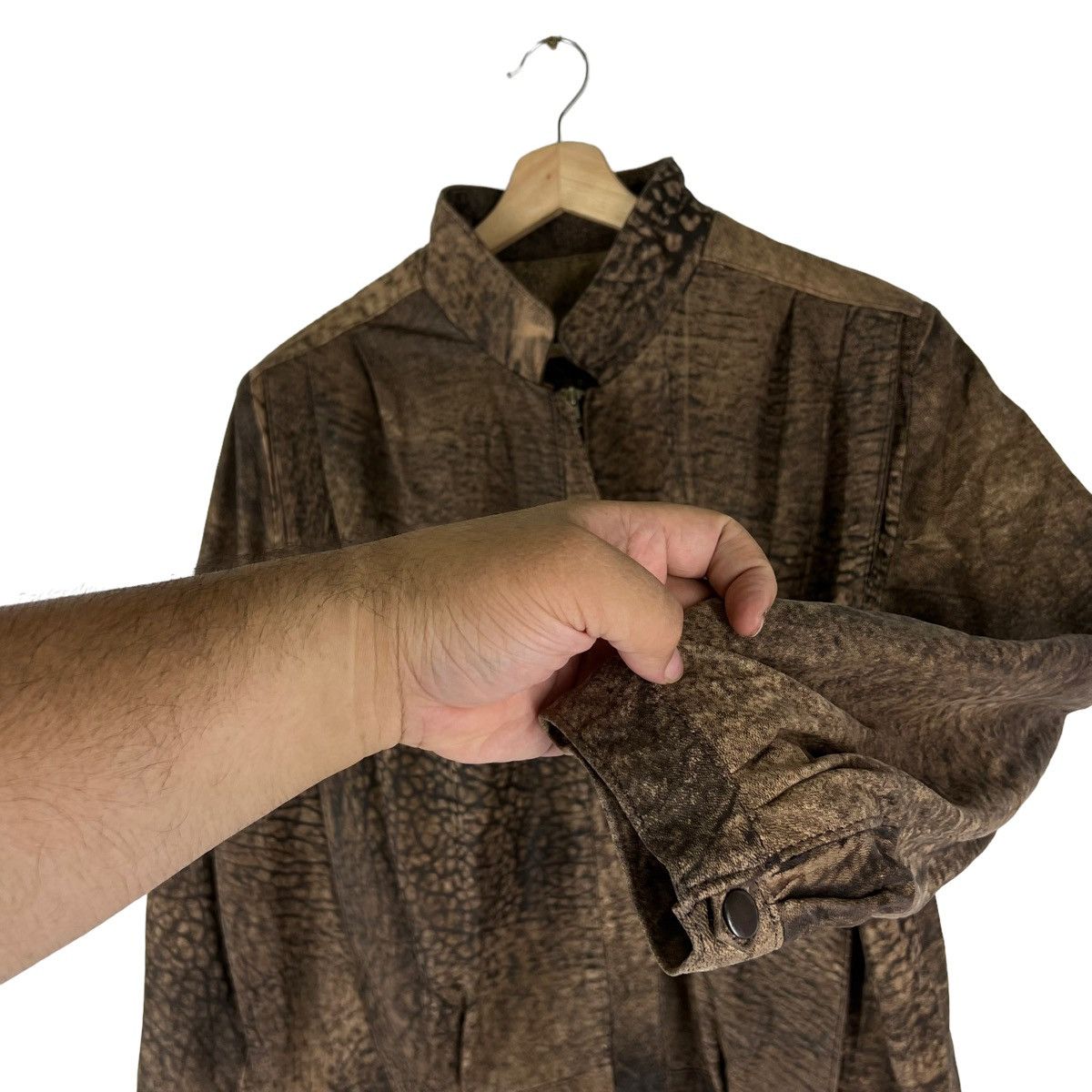 Japanese Brand VINTAGE SHEEP SKIN LEATHER JACKET ATELIER TIGER STRIPED Size US M / EU 48-50 / 2 - 7 Thumbnail