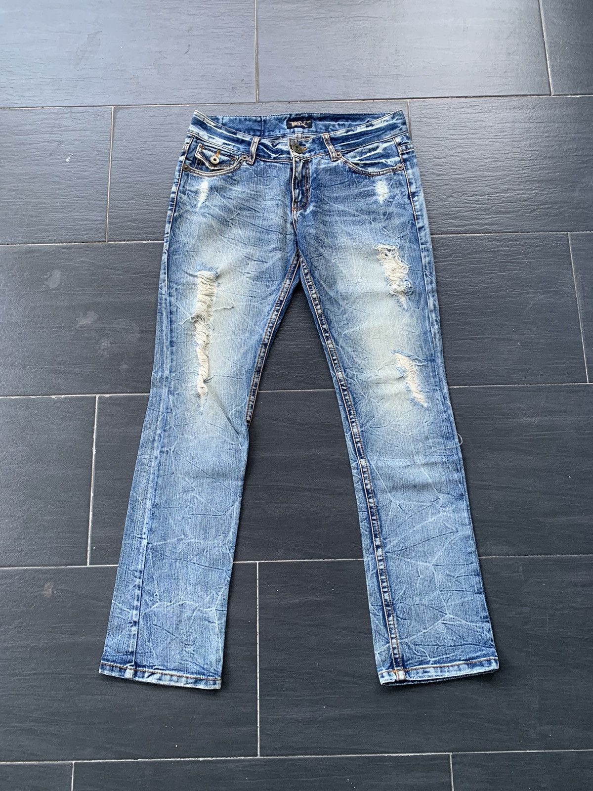 Japanese Brand Trix Japanese Brand Distressed Denim Size US 34 / EU 50 - 1 Thumbnail
