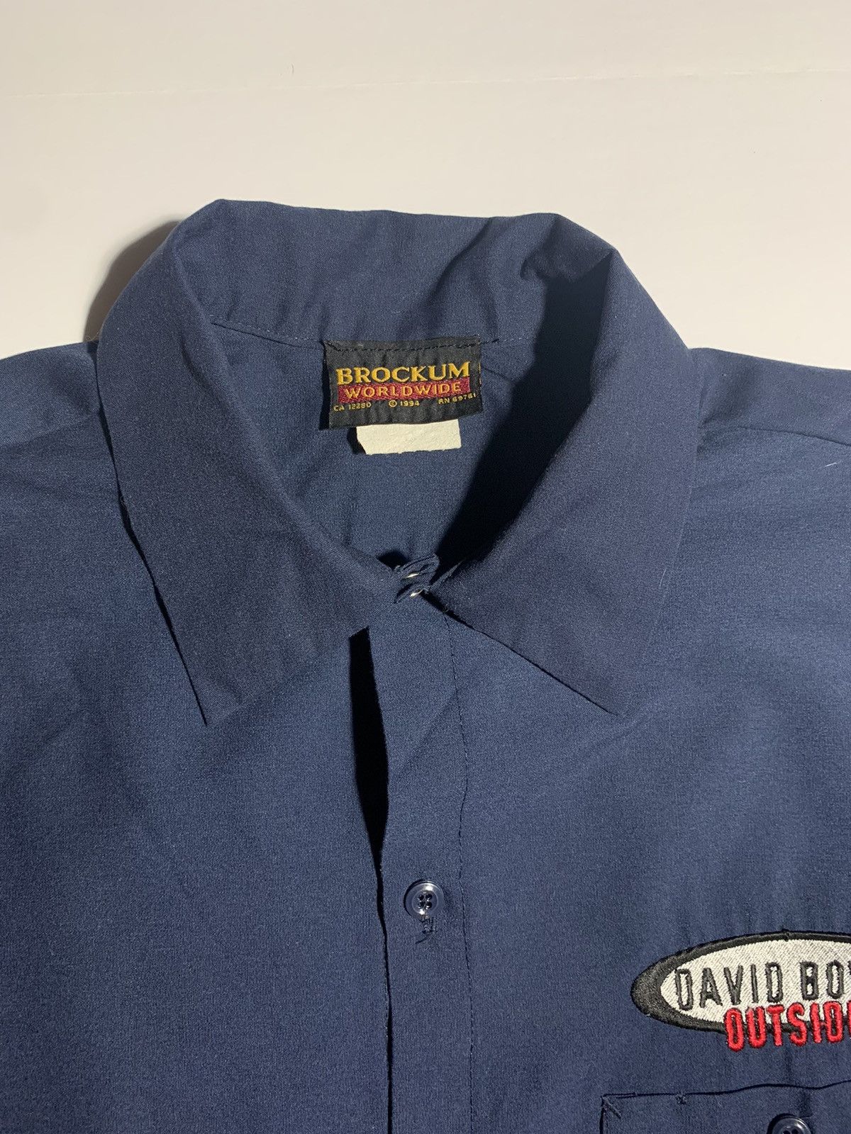 Band Tees × Brockum × Vintage David Bowie "Outside" Tour Work Shirt Size US L / EU 52-54 / 3 - 4 Thumbnail