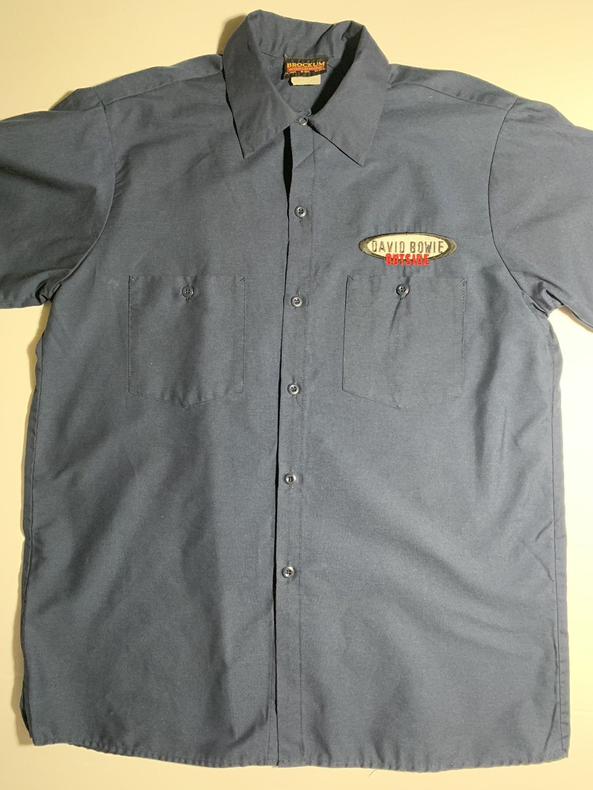 Band Tees × Brockum × Vintage David Bowie "Outside" Tour Work Shirt Size US L / EU 52-54 / 3 - 6 Thumbnail