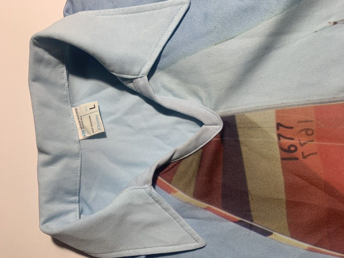 JCPenney × Vintage 70s V Neck Nautical Shirt Sz L Size US L / EU 52-54 / 3 - 3 Thumbnail