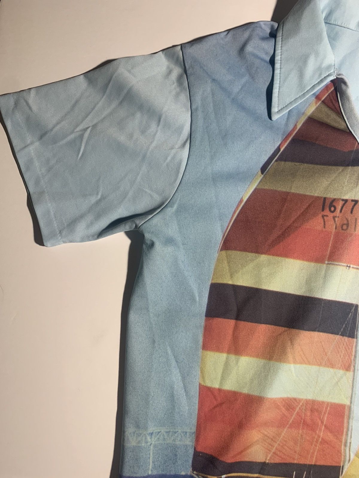 JCPenney × Vintage 70s V Neck Nautical Shirt Sz L Size US L / EU 52-54 / 3 - 5 Thumbnail