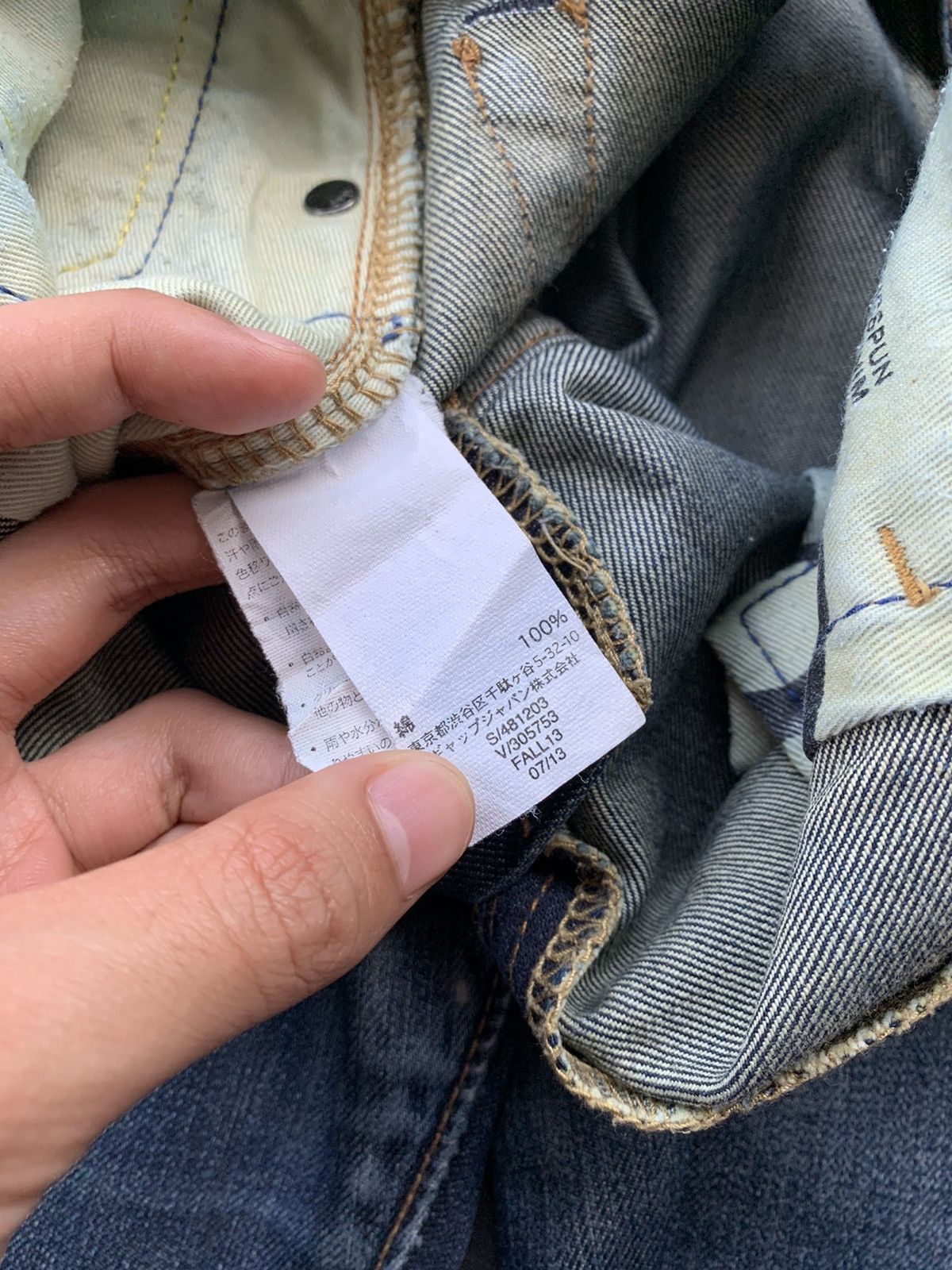 Designer Gap Faded Wash Denim Size US 34 / EU 50 - 5 Thumbnail
