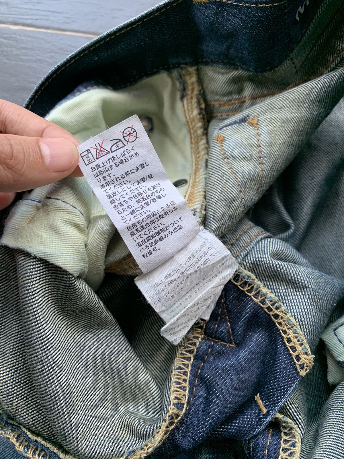 Designer Gap Faded Wash Denim Size US 34 / EU 50 - 6 Thumbnail
