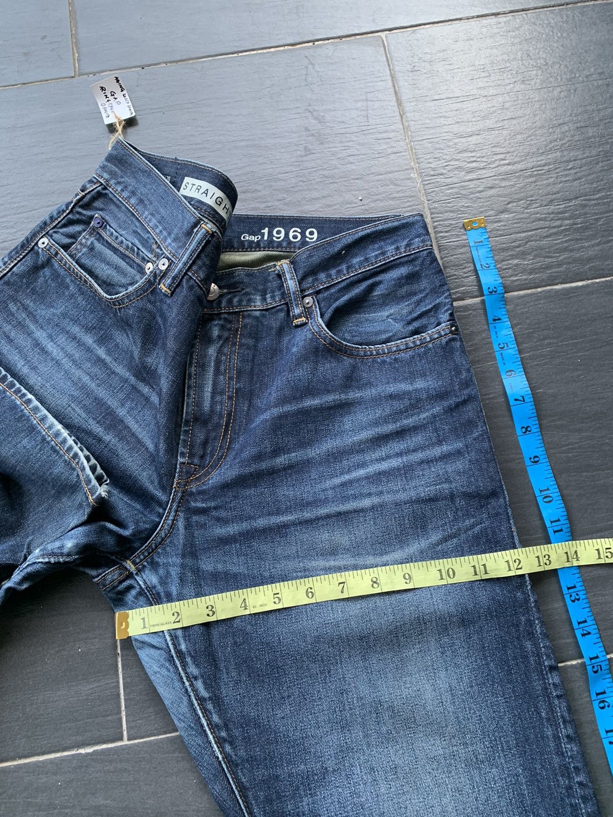 Designer Gap Faded Wash Denim Size US 34 / EU 50 - 10 Thumbnail