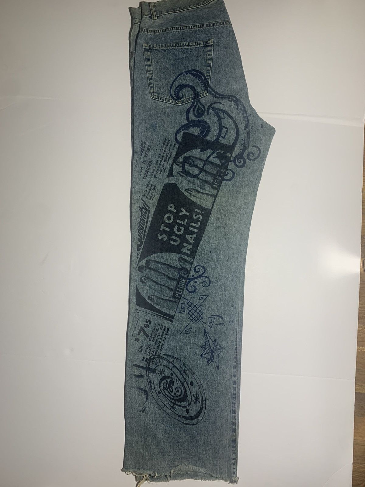 Designer × Vintage Kenny Scharf Jeans ONE OF A KIND Size US 35 - 5 Thumbnail