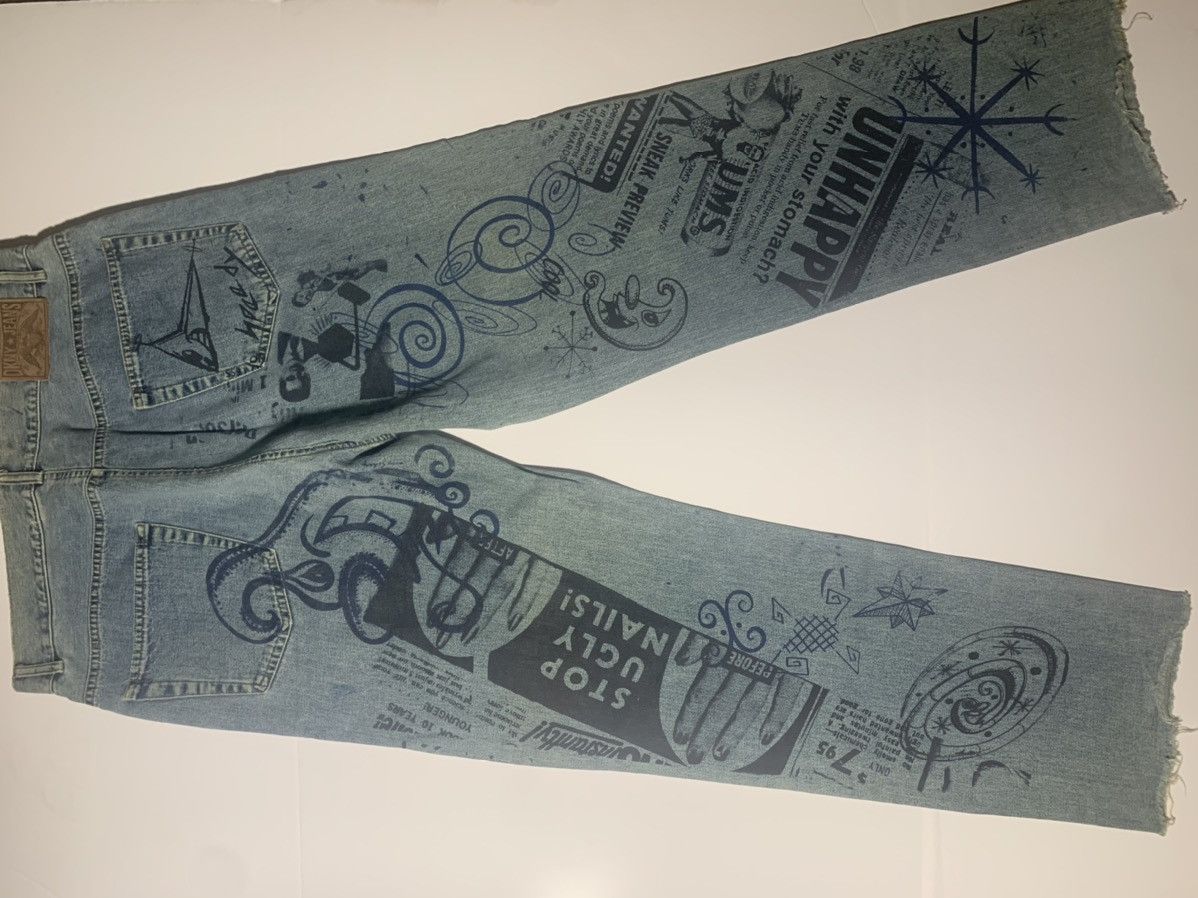 Designer × Vintage Kenny Scharf Jeans ONE OF A KIND Size US 35 - 11 Thumbnail