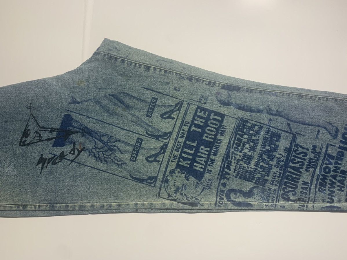 Designer × Vintage Kenny Scharf Jeans ONE OF A KIND Size US 35 - 14 Thumbnail