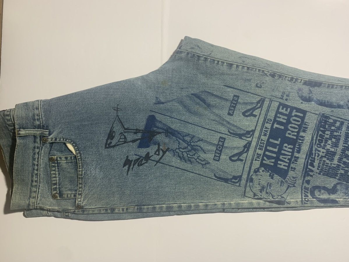 Designer × Vintage Kenny Scharf Jeans ONE OF A KIND Size US 35 - 13 Thumbnail