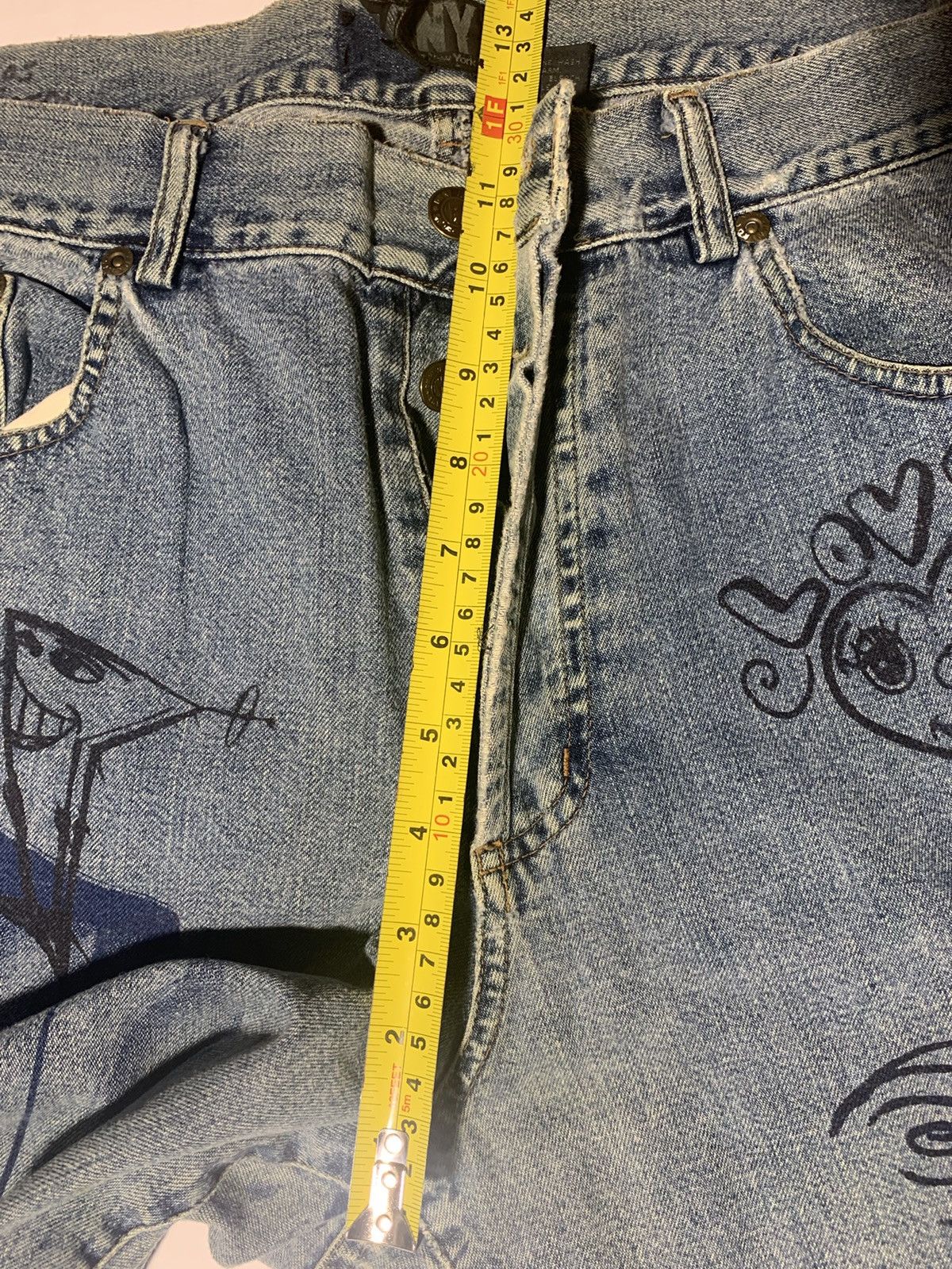 Designer × Vintage Kenny Scharf Jeans ONE OF A KIND Size US 35 - 9 Thumbnail