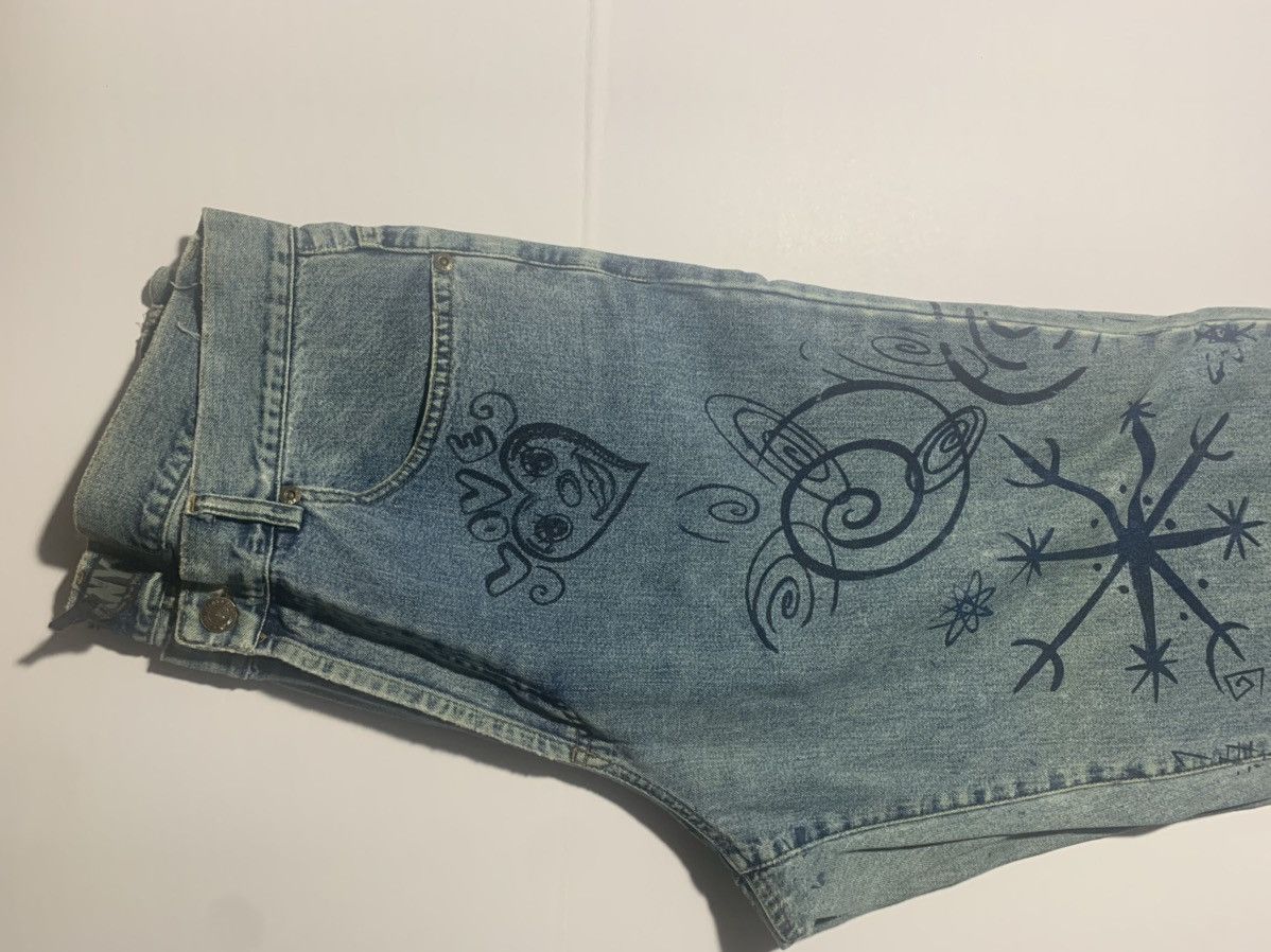 Designer × Vintage Kenny Scharf Jeans ONE OF A KIND Size US 35 - 17 Thumbnail