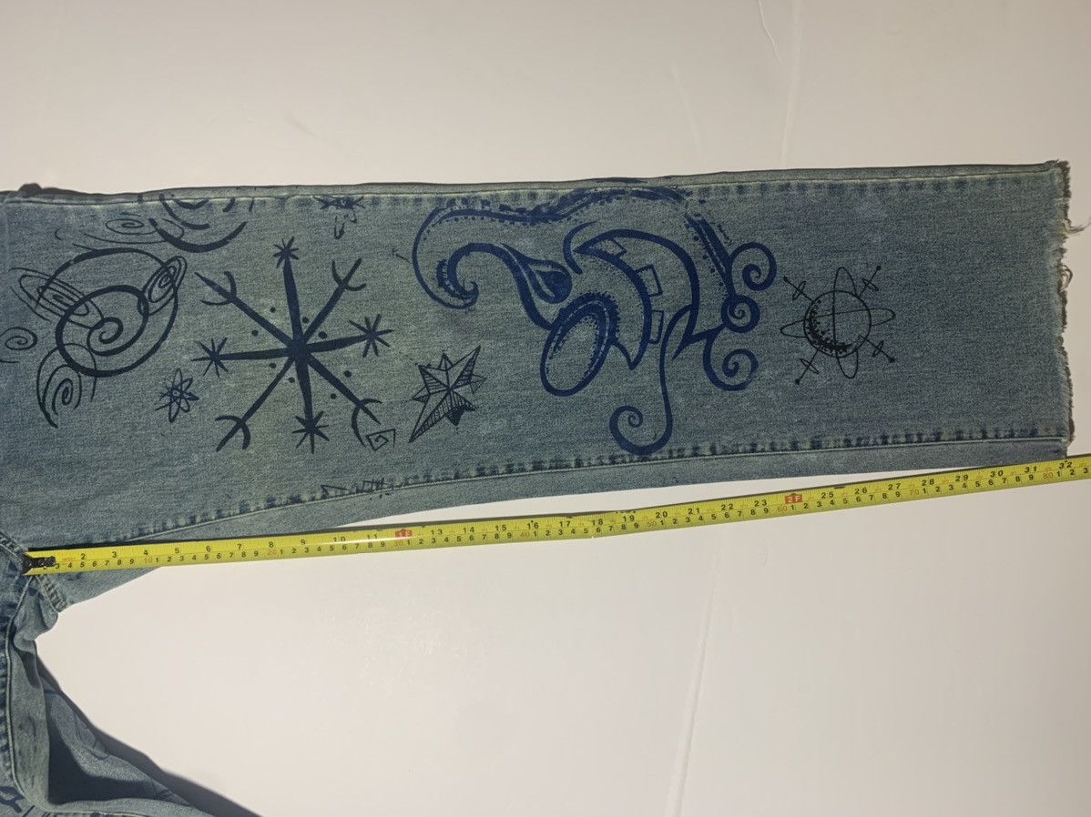 Designer × Vintage Kenny Scharf Jeans ONE OF A KIND Size US 35 - 10 Thumbnail