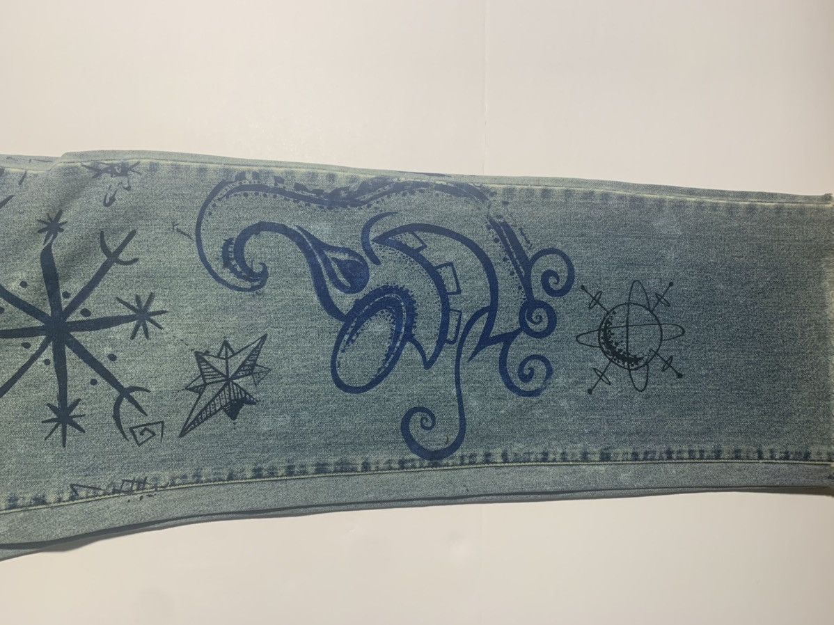Designer × Vintage Kenny Scharf Jeans ONE OF A KIND Size US 35 - 18 Thumbnail