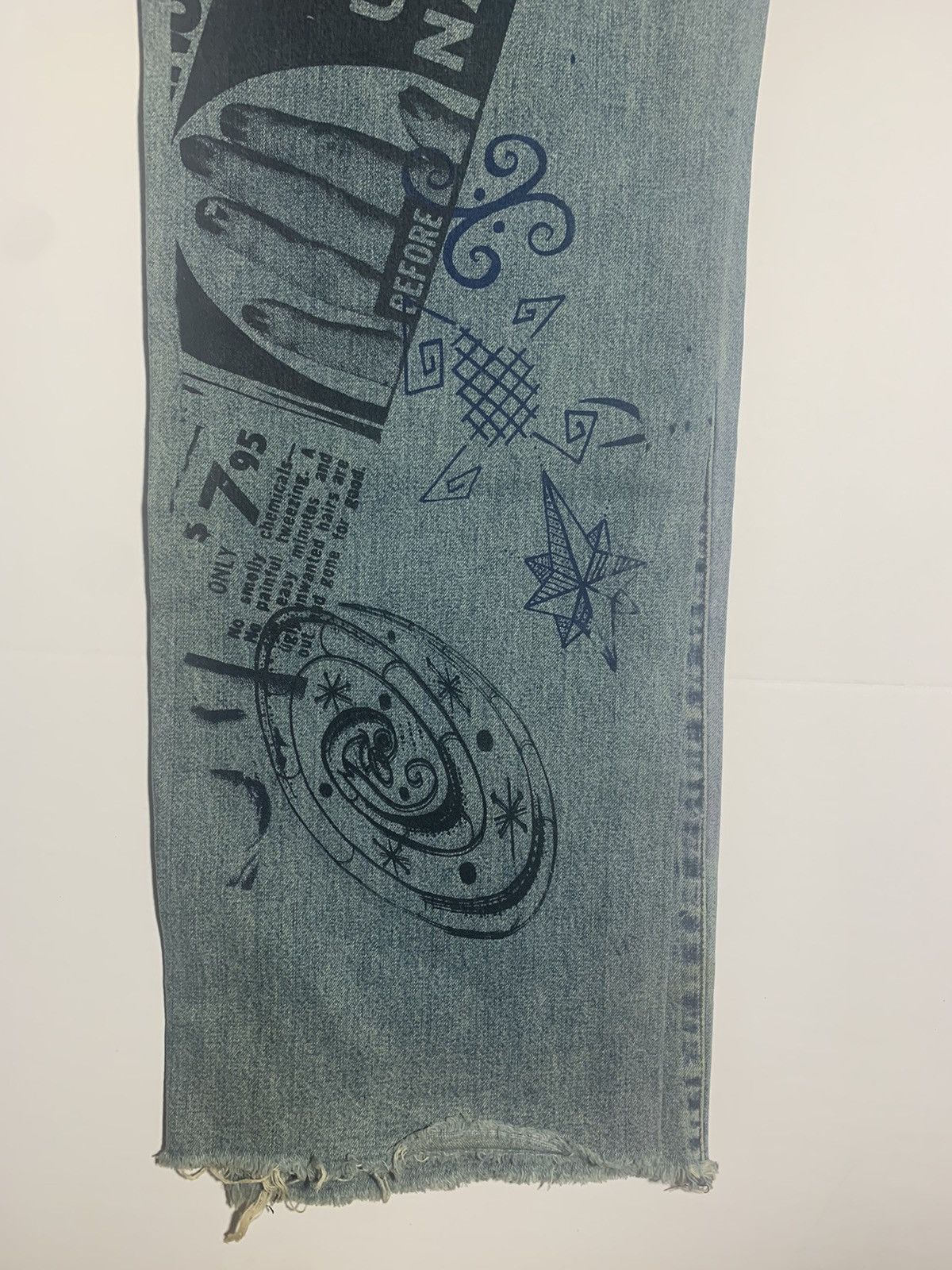 Designer × Vintage Kenny Scharf Jeans ONE OF A KIND Size US 35 - 24 Thumbnail
