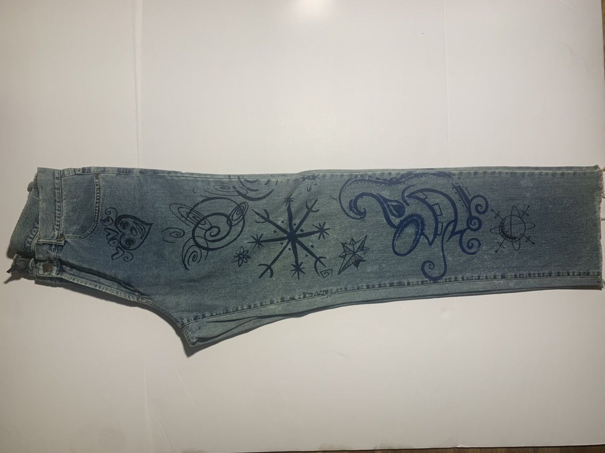 Designer × Vintage Kenny Scharf Jeans ONE OF A KIND Size US 35 - 3 Thumbnail