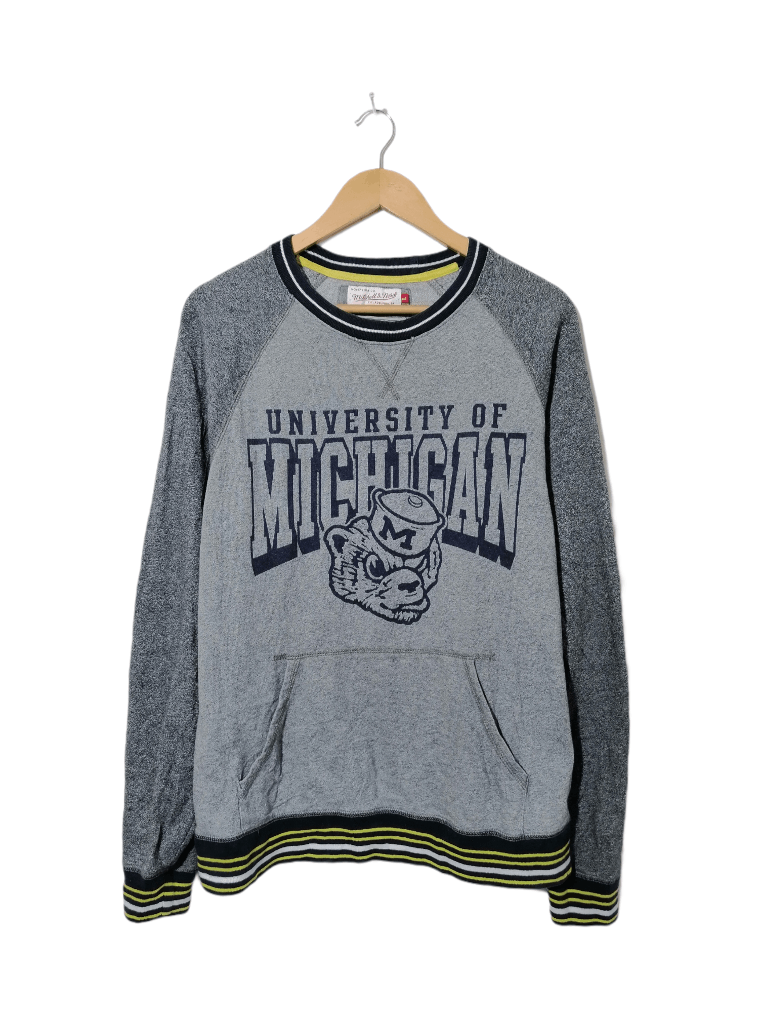 Mitchell & Ness University Of Michigan Longsleeve Shirt Size US L / EU 52-54 / 3 - 1 Thumbnail