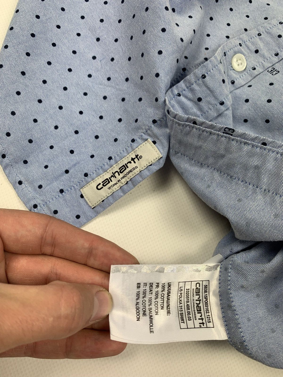 Carhartt Carhartt WIP L/S Polka 313 shirt size Xs blue Size US XS / EU 42 / 0 - 8 Thumbnail