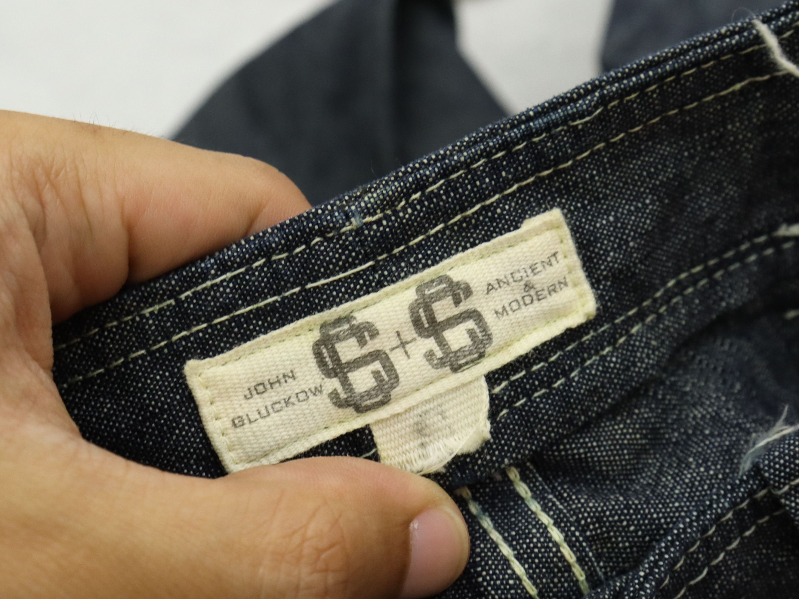 Japanese Brand John Gluckow Netmaker’s Zero Outseams Single-Needle Constr. Size US 28 / EU 44 - 16 Thumbnail
