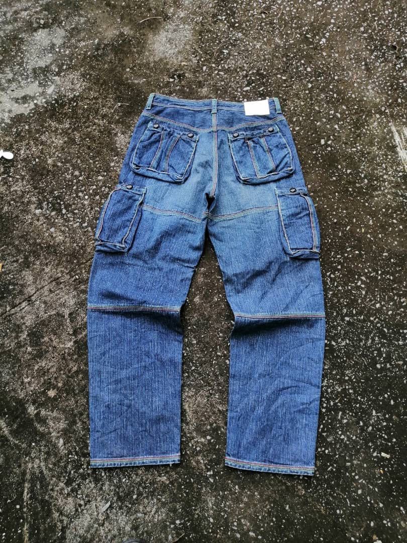 Japanese Brand Japanese Brand Nice Design Cargo Denim Jeans Size US 32 / EU 48 - 2 Thumbnail