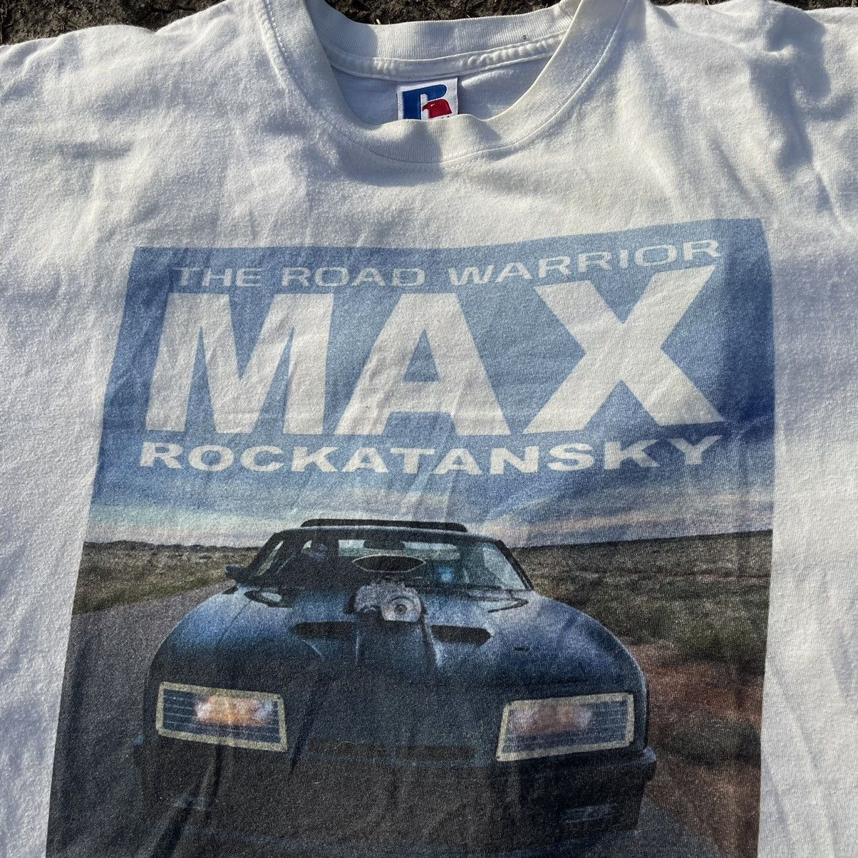 Vintage Vintage 90s Interceptor Max Sun Faded Graphic Tee Streetwear Size US L / EU 52-54 / 3 - 5 Thumbnail