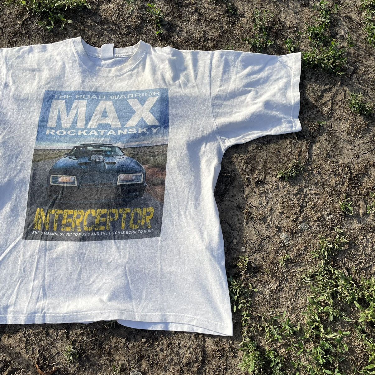 Vintage Vintage 90s Interceptor Max Sun Faded Graphic Tee Streetwear Size US L / EU 52-54 / 3 - 3 Thumbnail