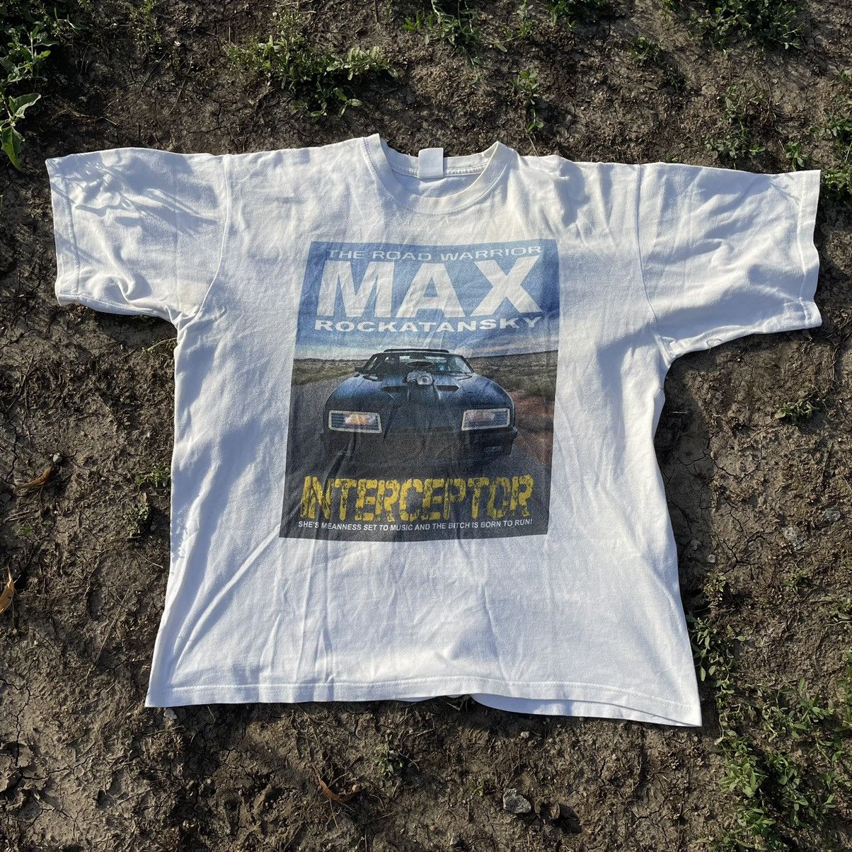 Vintage Vintage 90s Interceptor Max Sun Faded Graphic Tee Streetwear Size US L / EU 52-54 / 3 - 1 Thumbnail