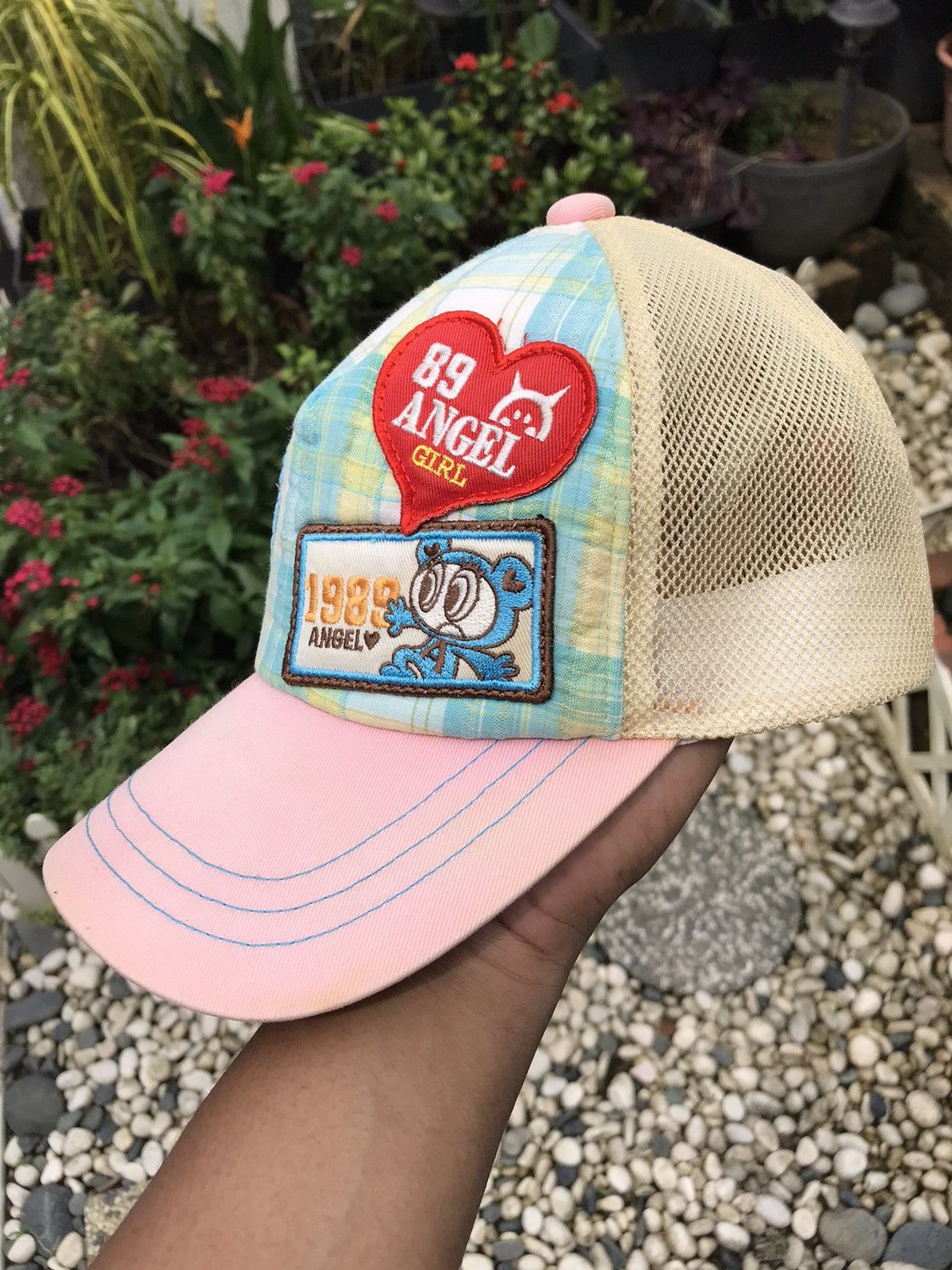 Hysteric Glamour AUTHENTIC ANGEL BLUE PATCHWORKS CAP HAT BY HYSTERIC GLAMOUR Size ONE SIZE - 3 Thumbnail