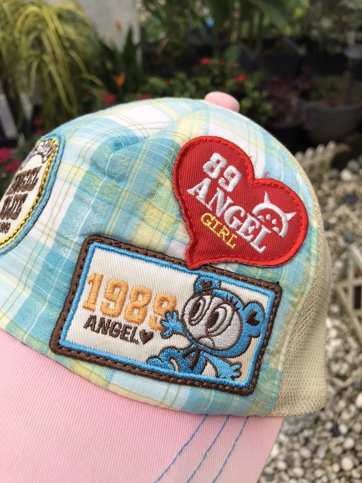 Hysteric Glamour AUTHENTIC ANGEL BLUE PATCHWORKS CAP HAT BY HYSTERIC GLAMOUR Size ONE SIZE - 5 Thumbnail