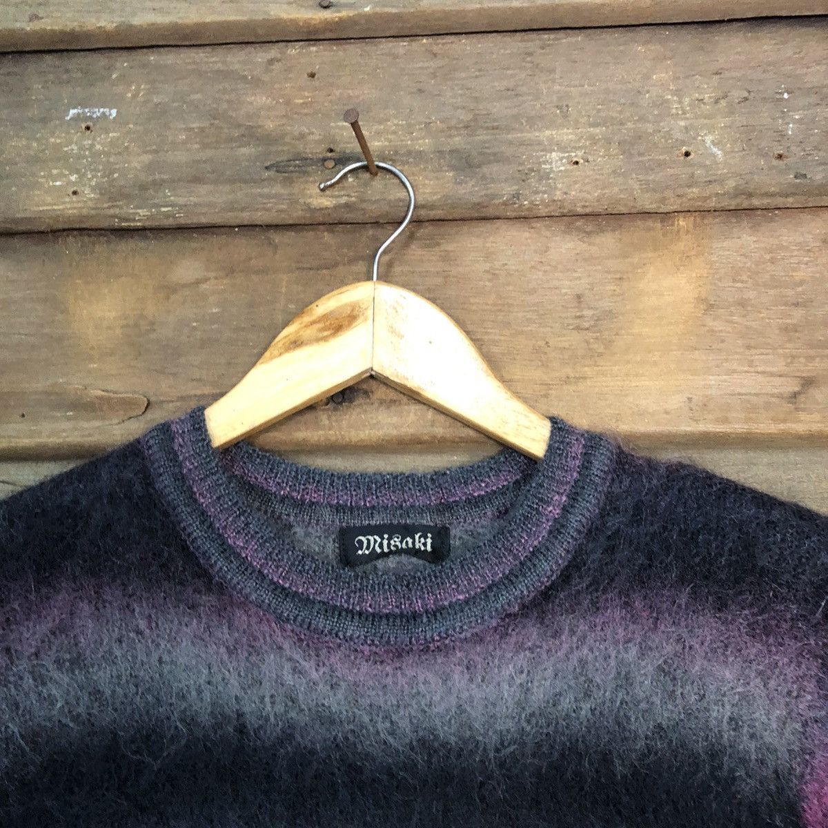 Homespun Knitwear DL Misaki Purple Shag Shaggy Fur Mohair Knitwear #7218 Size US S / EU 44-46 / 1 - 5 Thumbnail