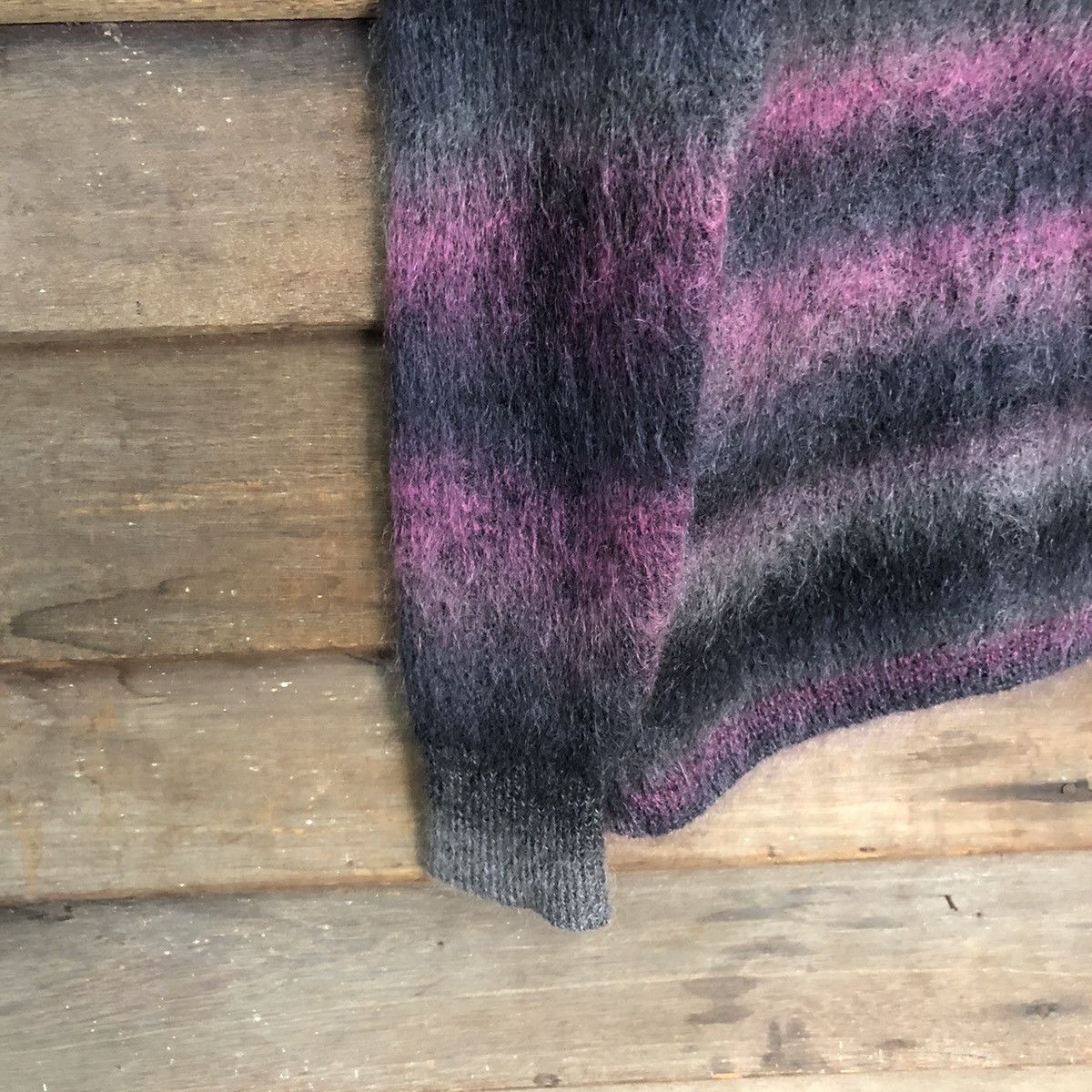 Homespun Knitwear DL Misaki Purple Shag Shaggy Fur Mohair Knitwear #7218 Size US S / EU 44-46 / 1 - 11 Thumbnail