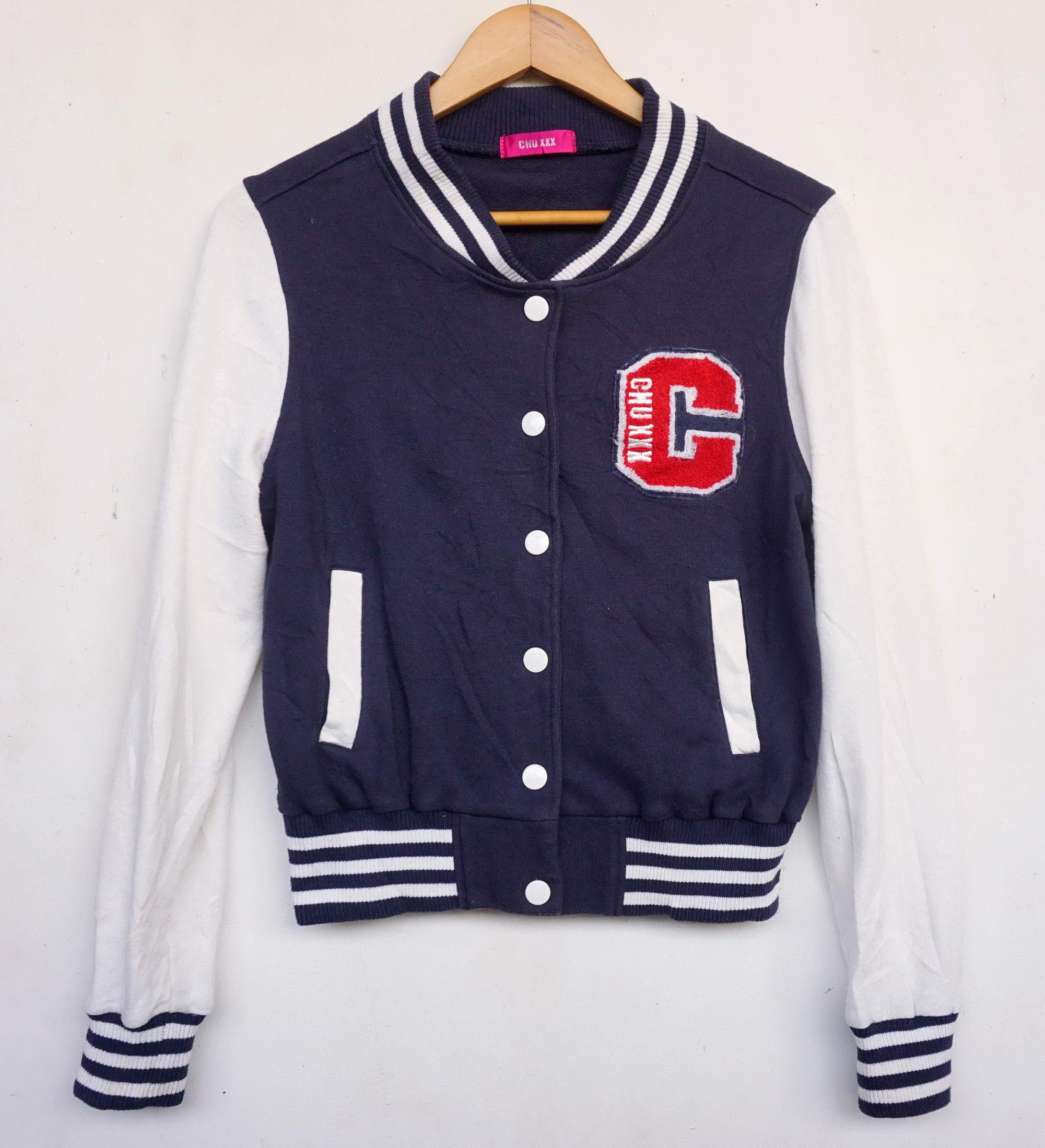 Japanese Brand CHU XXX Embroidered & Printed Varsity Jacket Size M / US 6-8 / IT 42-44 - 2 Thumbnail