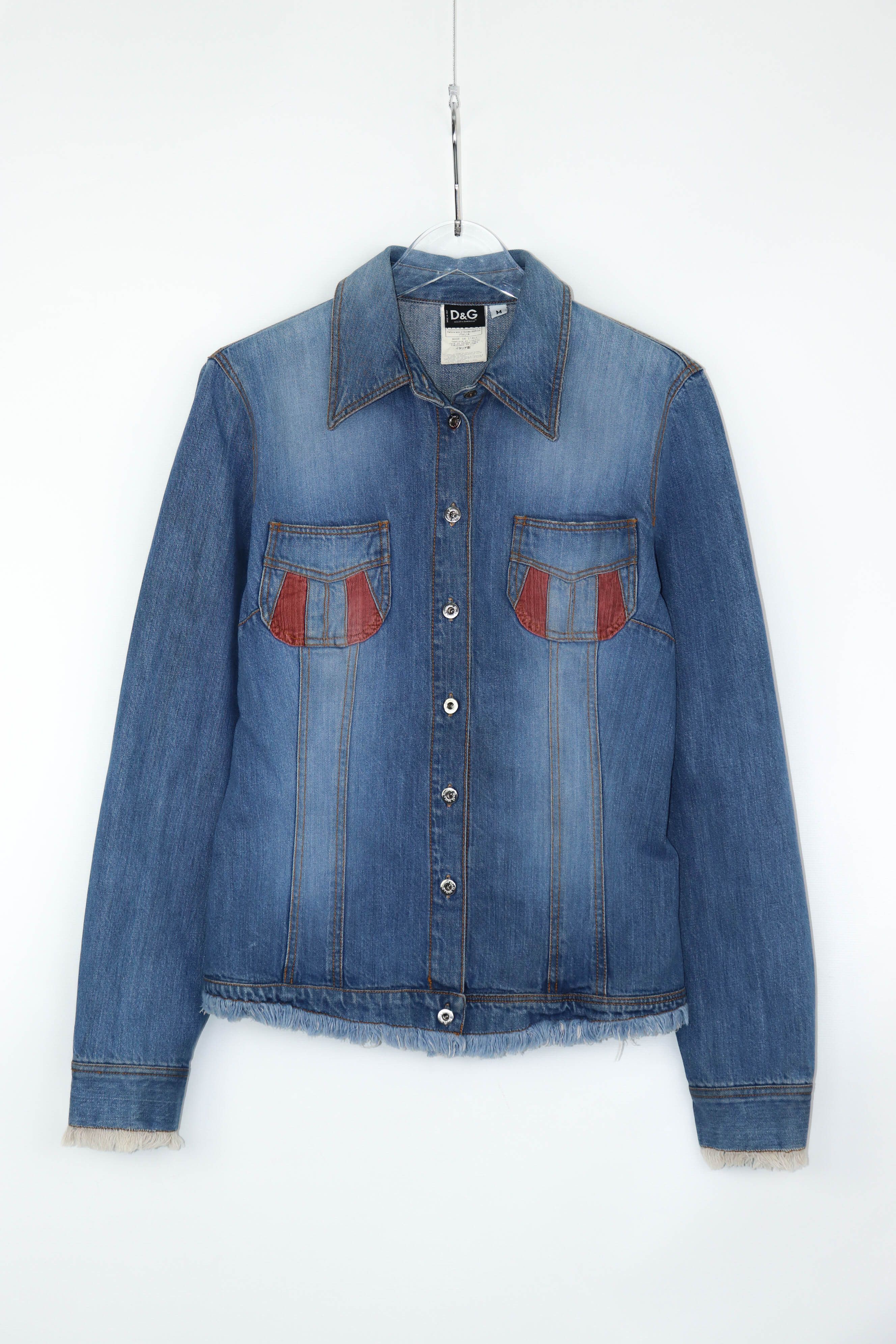 Dolce & Gabbana D&G Dolce & Gabbana Vintage Y2K Western Fringe Denim Shirt Size M / US 6-8 / IT 42-44 - 1 Thumbnail