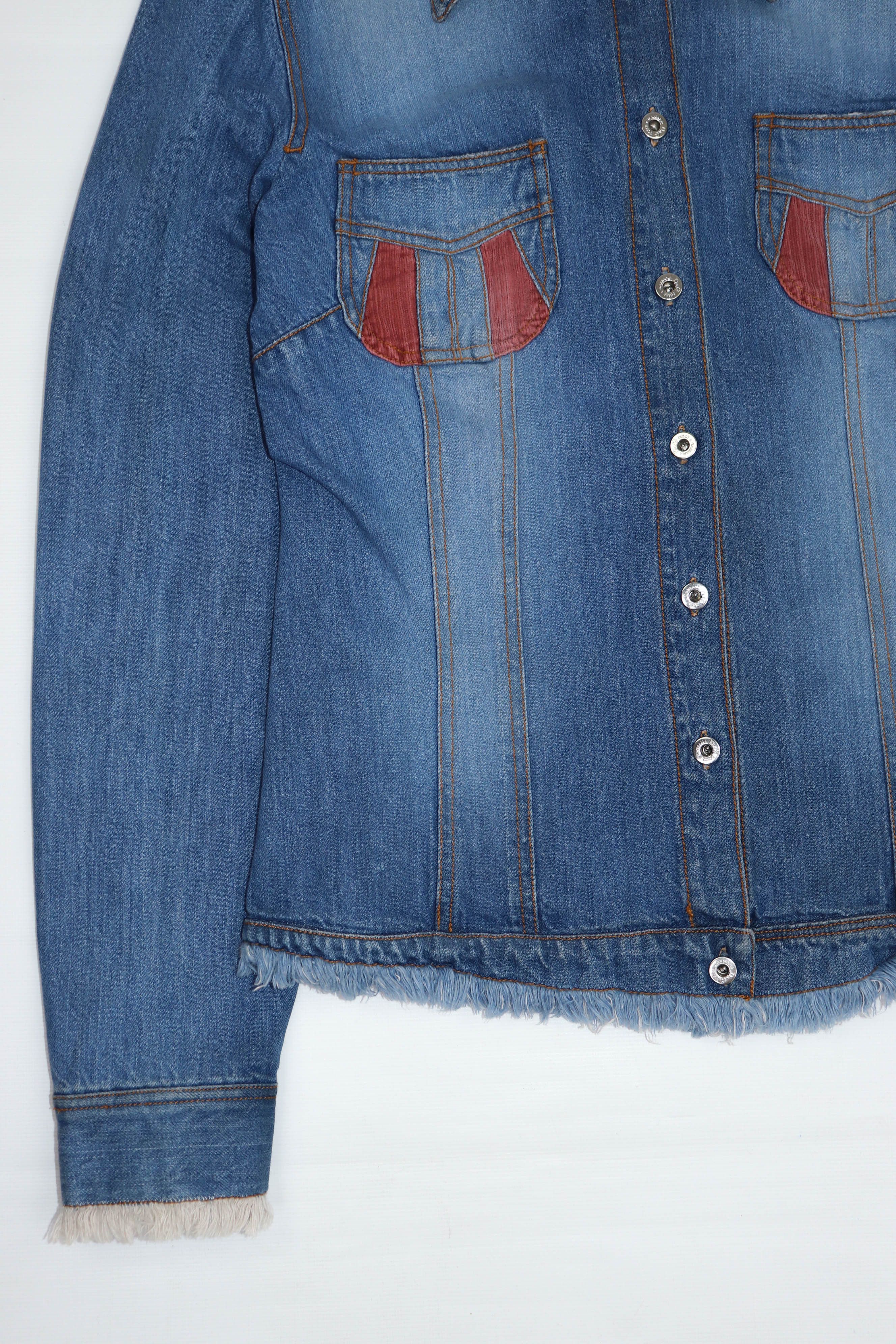 Dolce & Gabbana D&G Dolce & Gabbana Vintage Y2K Western Fringe Denim Shirt Size M / US 6-8 / IT 42-44 - 4 Thumbnail