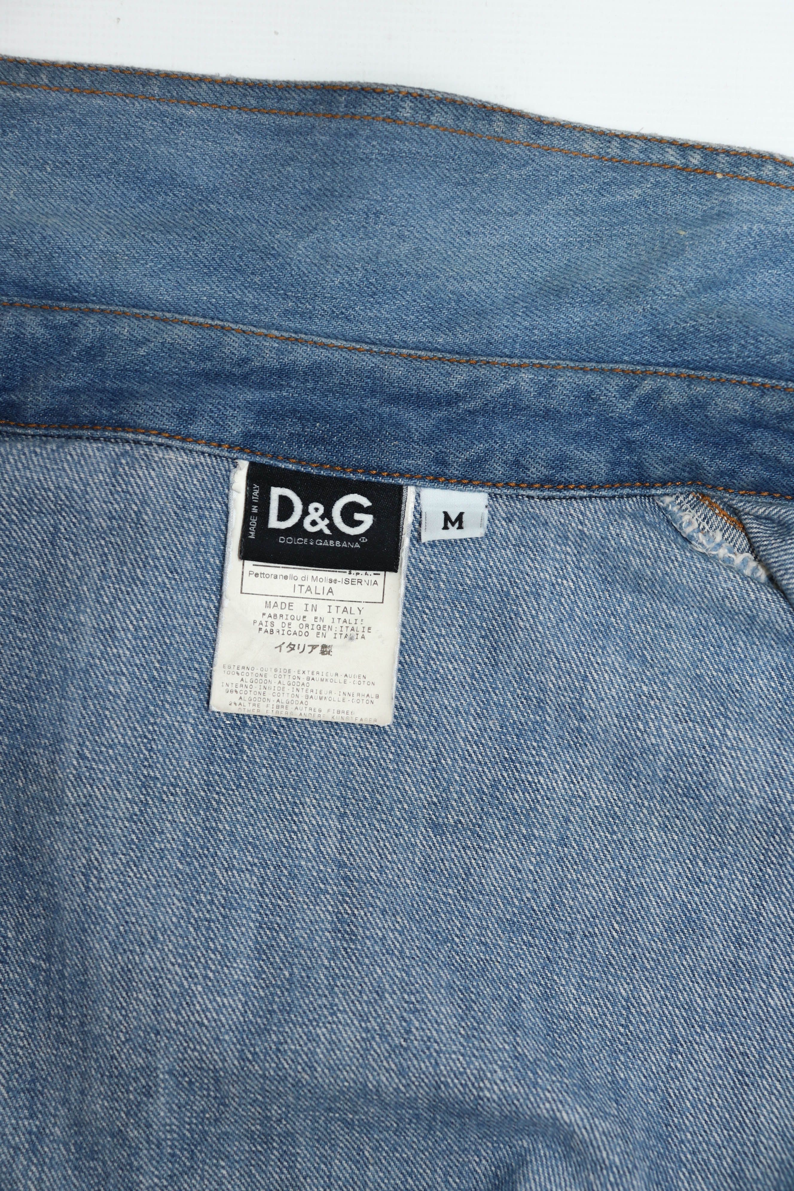 Dolce & Gabbana D&G Dolce & Gabbana Vintage Y2K Western Fringe Denim Shirt Size M / US 6-8 / IT 42-44 - 8 Thumbnail