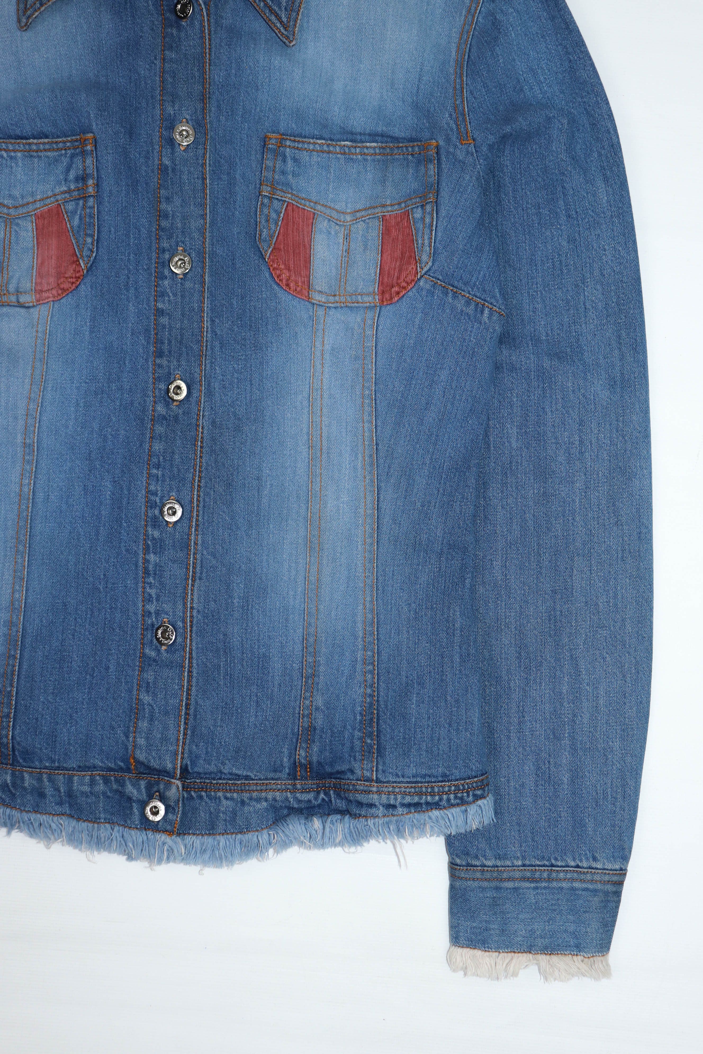 Dolce & Gabbana D&G Dolce & Gabbana Vintage Y2K Western Fringe Denim Shirt Size M / US 6-8 / IT 42-44 - 5 Thumbnail