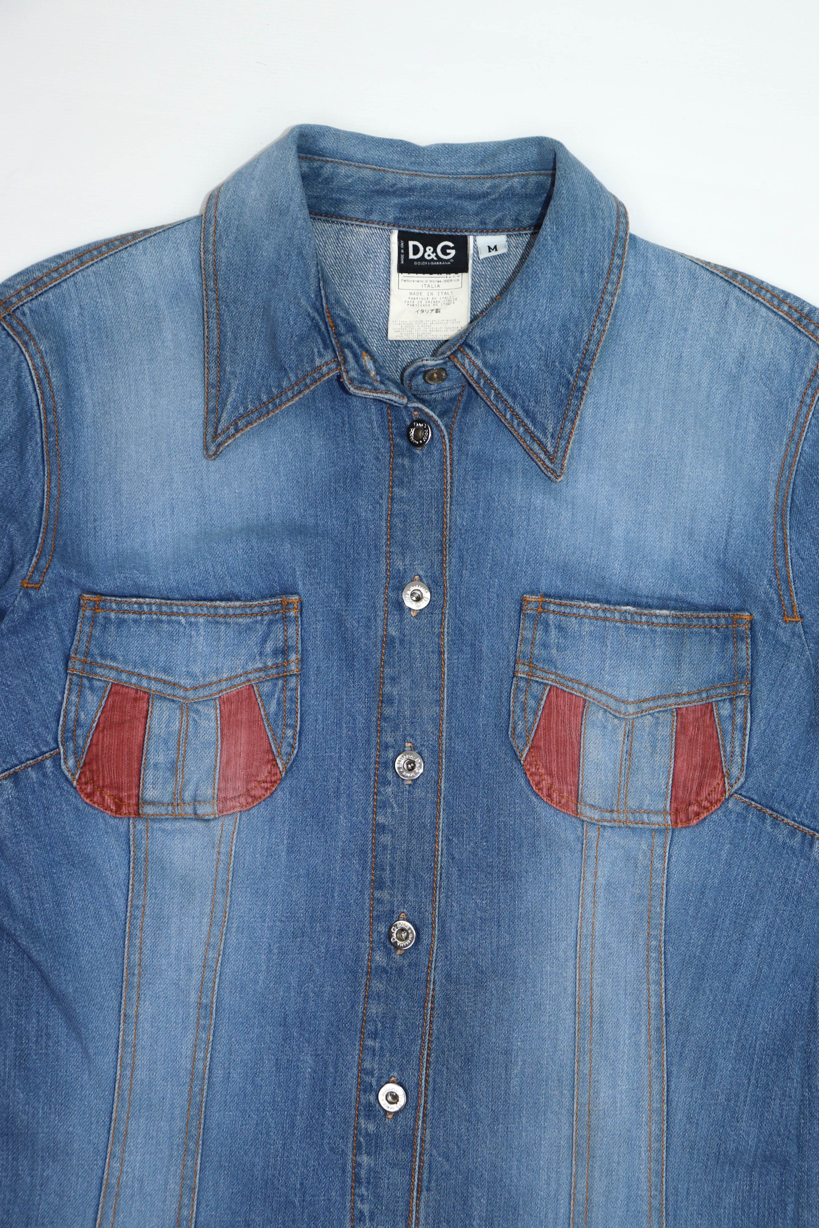 Dolce & Gabbana D&G Dolce & Gabbana Vintage Y2K Western Fringe Denim Shirt Size M / US 6-8 / IT 42-44 - 3 Thumbnail